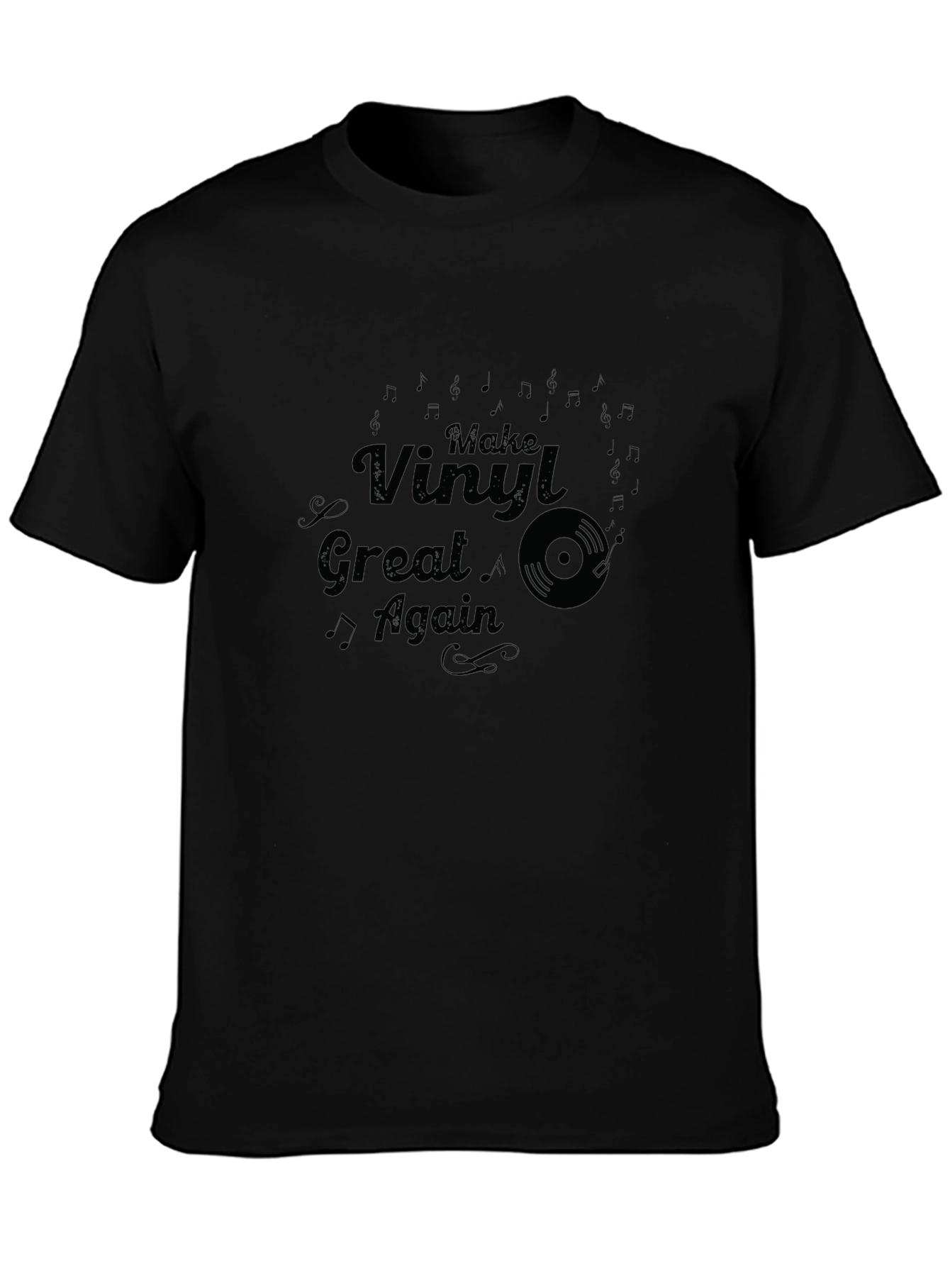 Make Vinyl Great Again Graphic Tee - Black