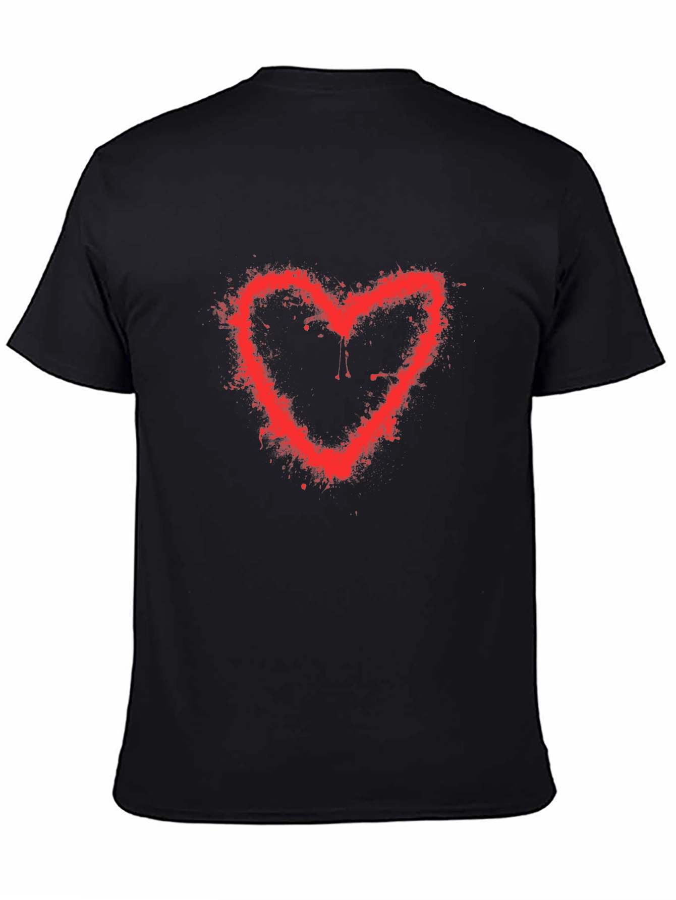 Red Heart Spray Paint T-Shirt