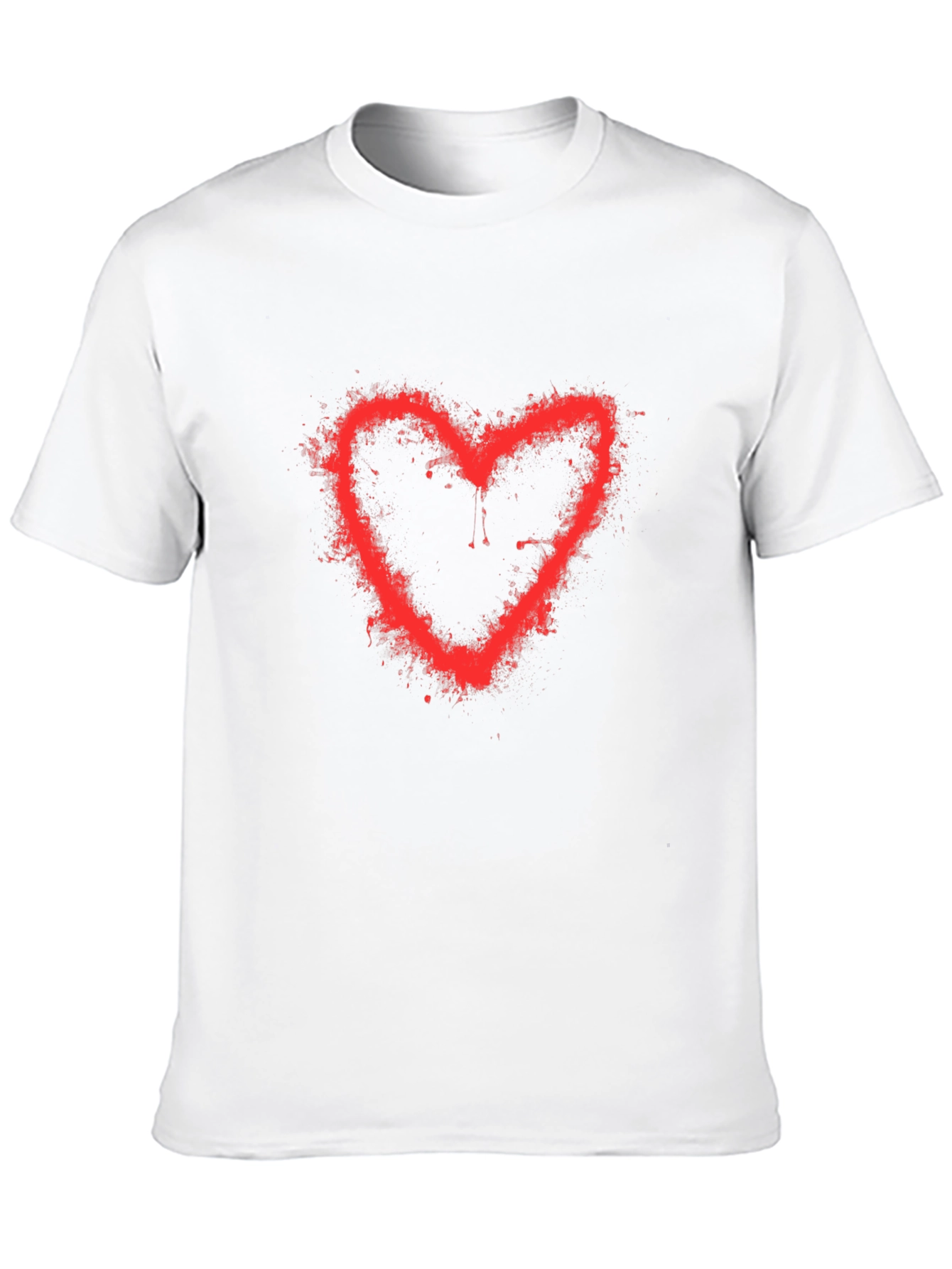 Red Heart Spray Paint T-Shirt