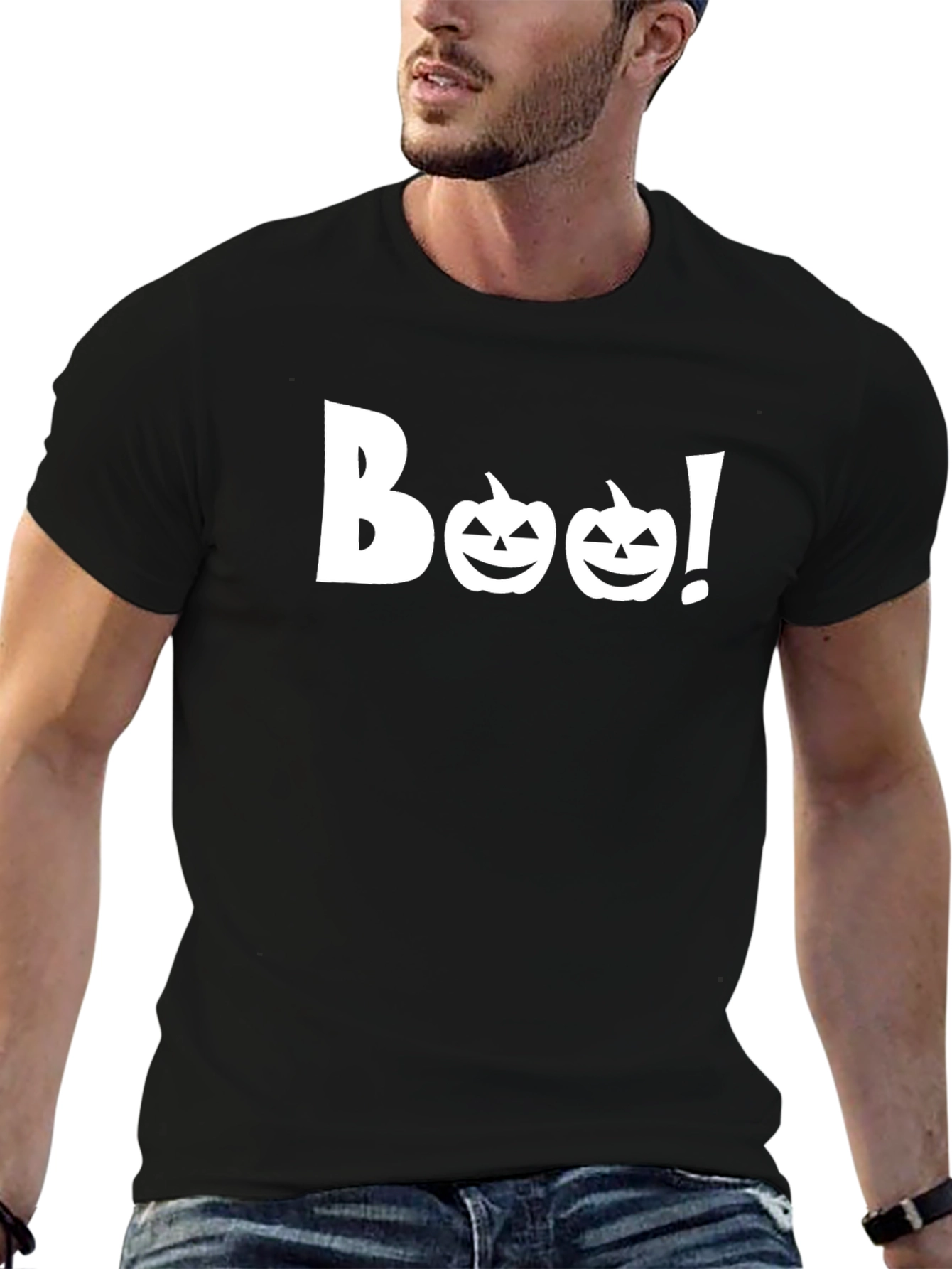 Boo Halloween Pumpkin T-Shirt - Spooky Season Tee