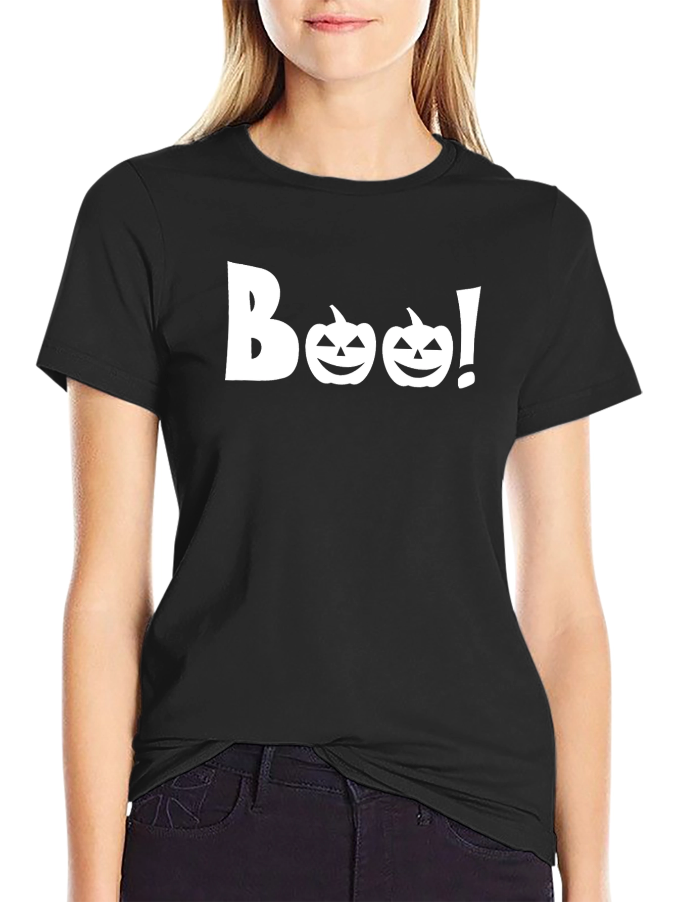 Boo Halloween Pumpkin T-Shirt - Spooky Season Tee