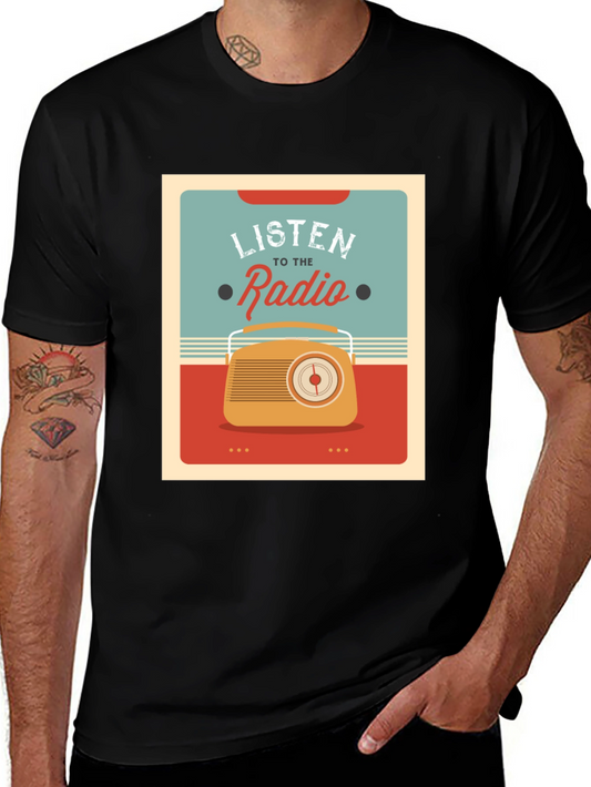 Vintage Radio Graphic Tee - Listen to the Radio!