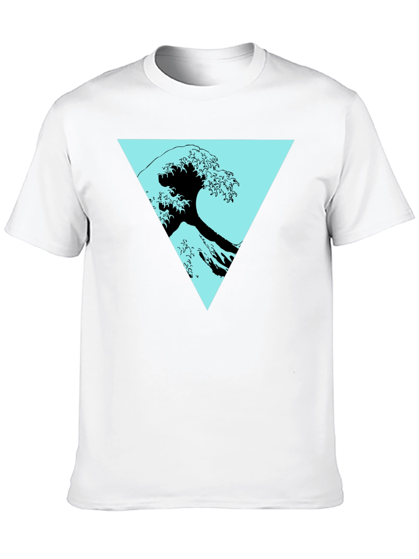 Wave Triangle Graphic Tee - Modern Print