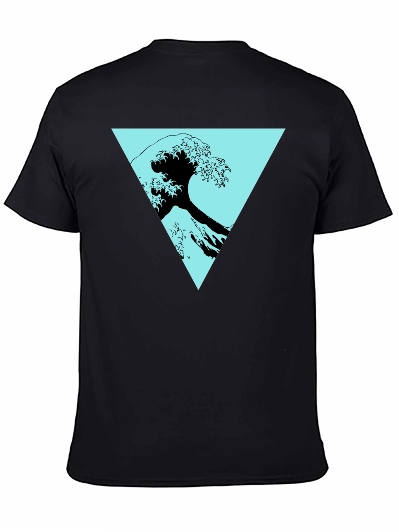 Wave Triangle Graphic Tee - Modern Print