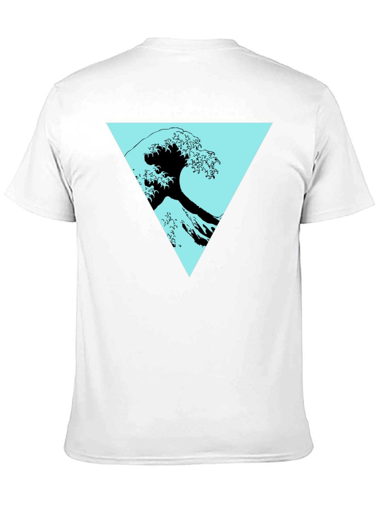 Wave Triangle Graphic Tee - Modern Print