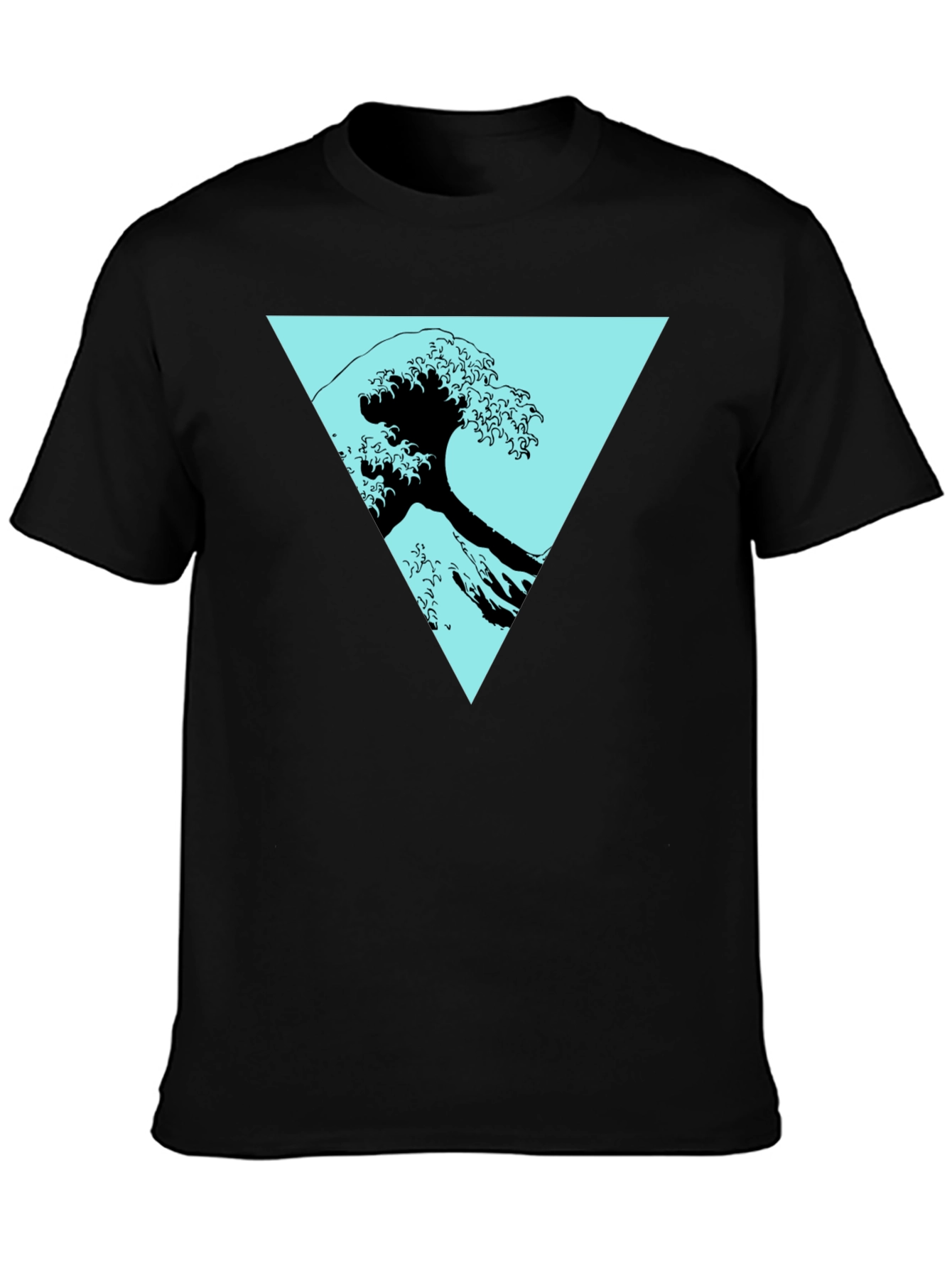 Wave Triangle Graphic Tee - Modern Print