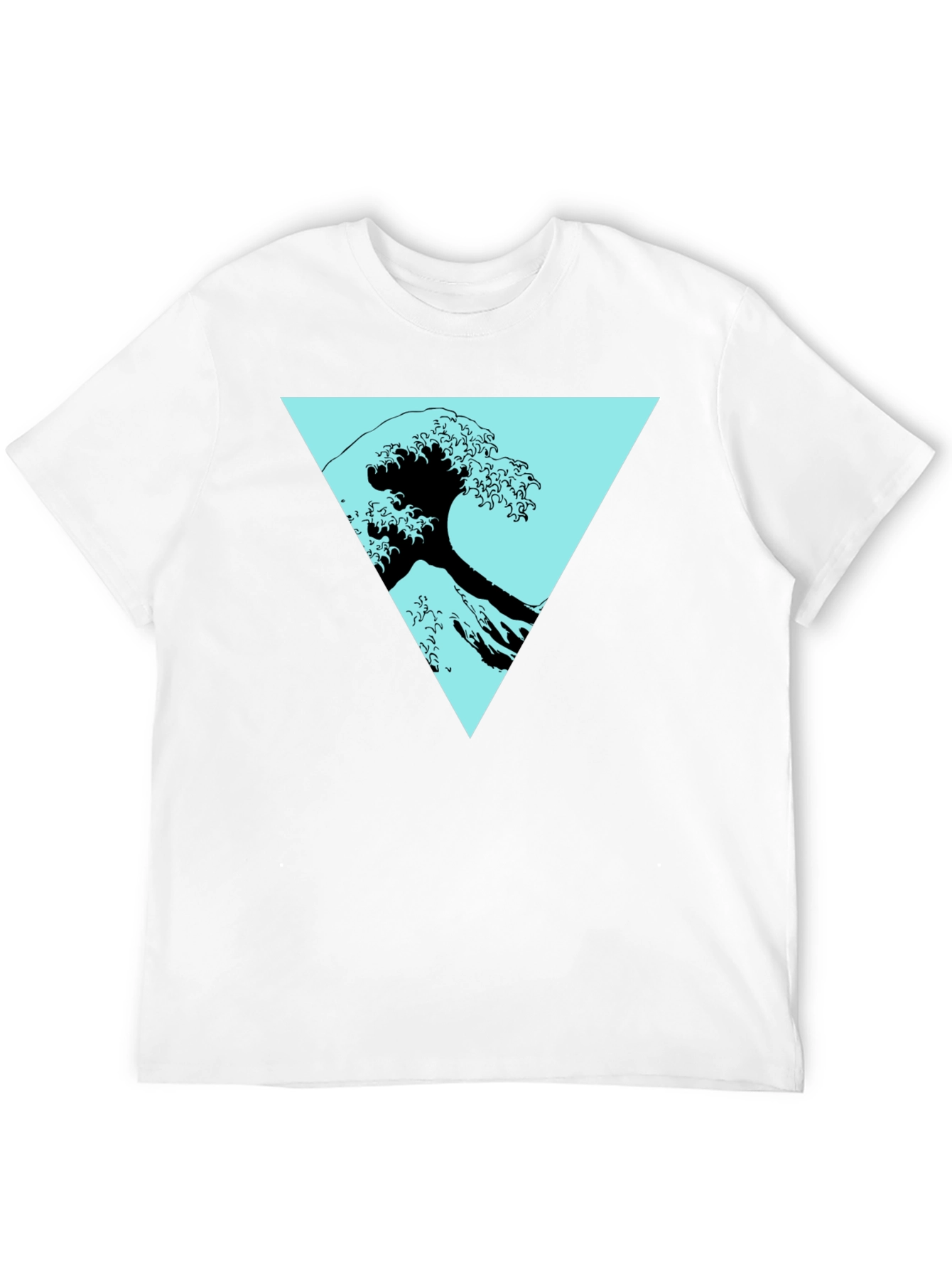 Wave Triangle Graphic Tee - Modern Print