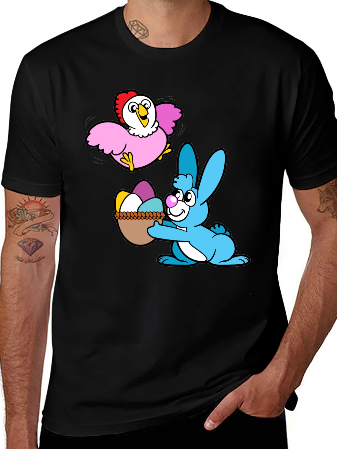 Easter Bunny & Chicken Graphic Tee