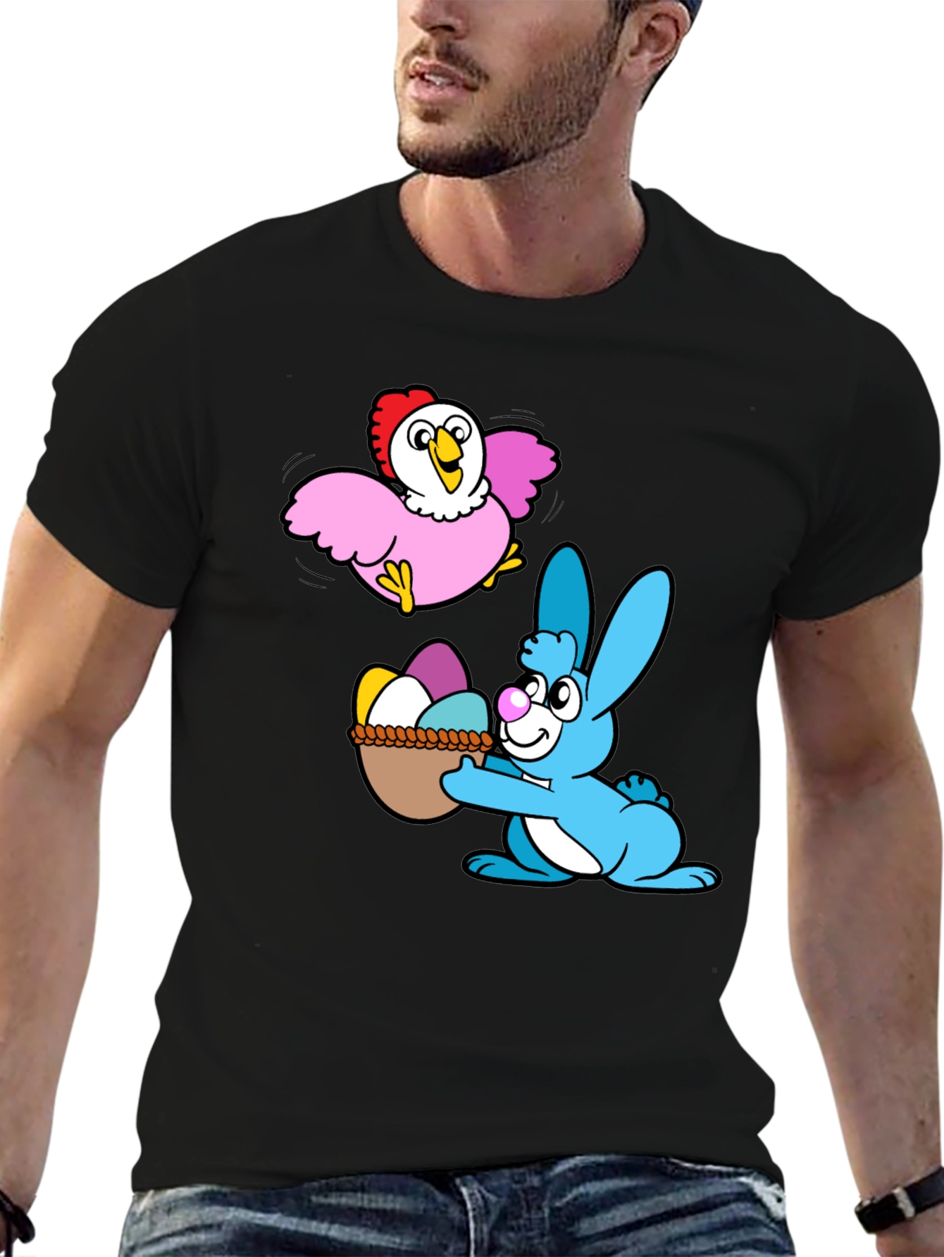 Easter Bunny & Chicken Graphic Tee