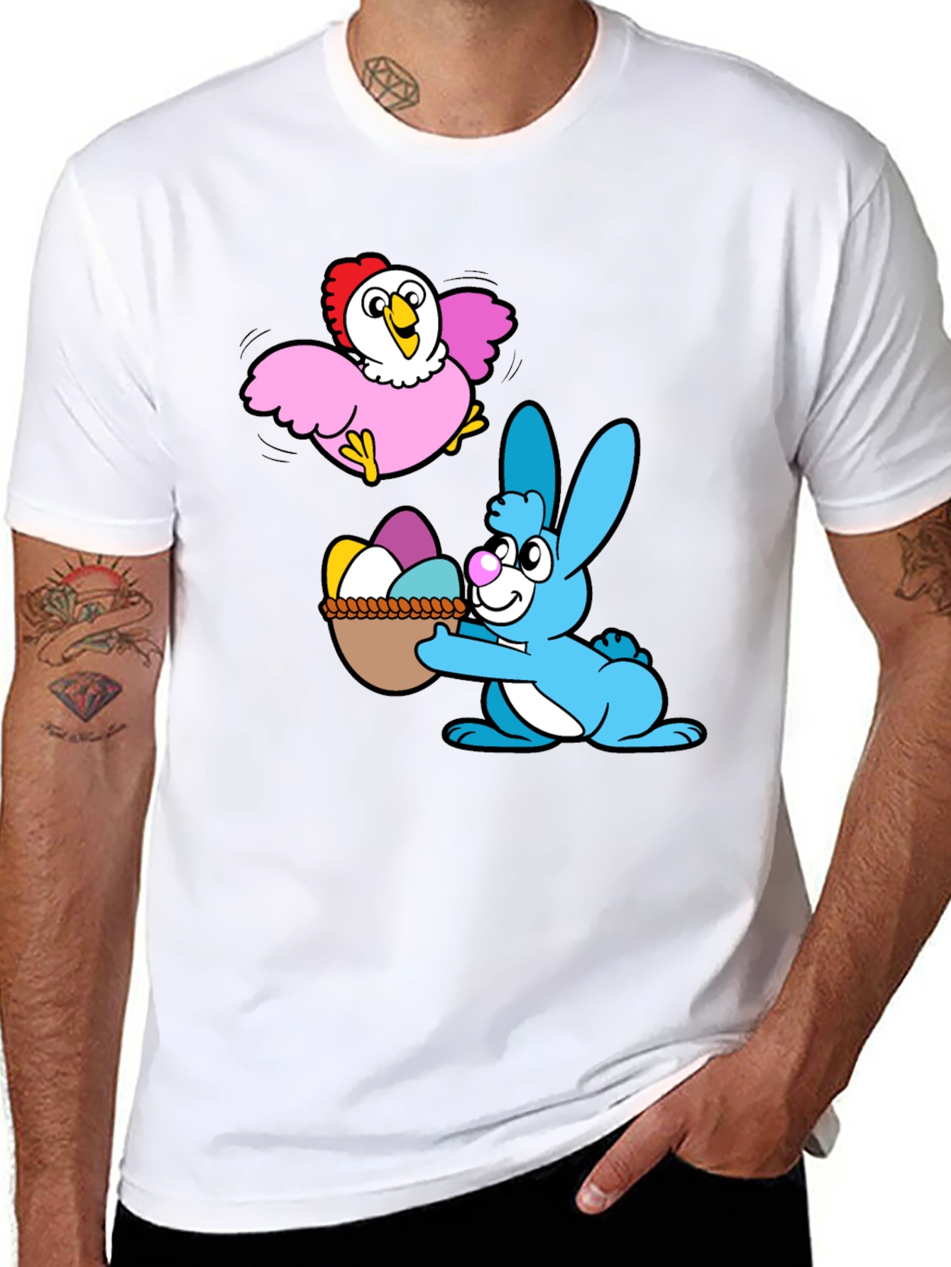 Easter Bunny & Chicken Graphic Tee