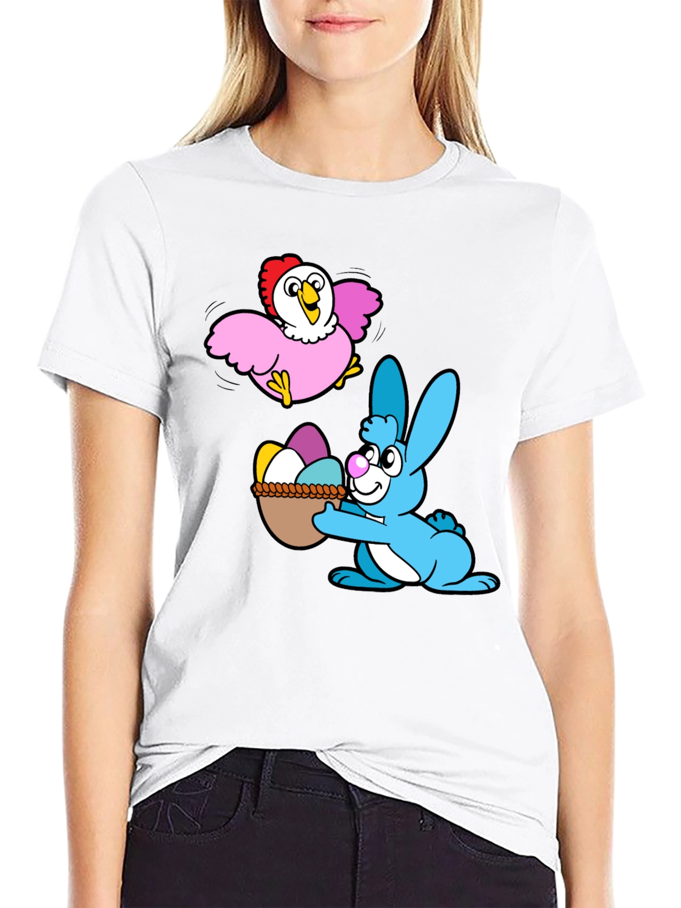 Easter Bunny & Chicken Graphic Tee