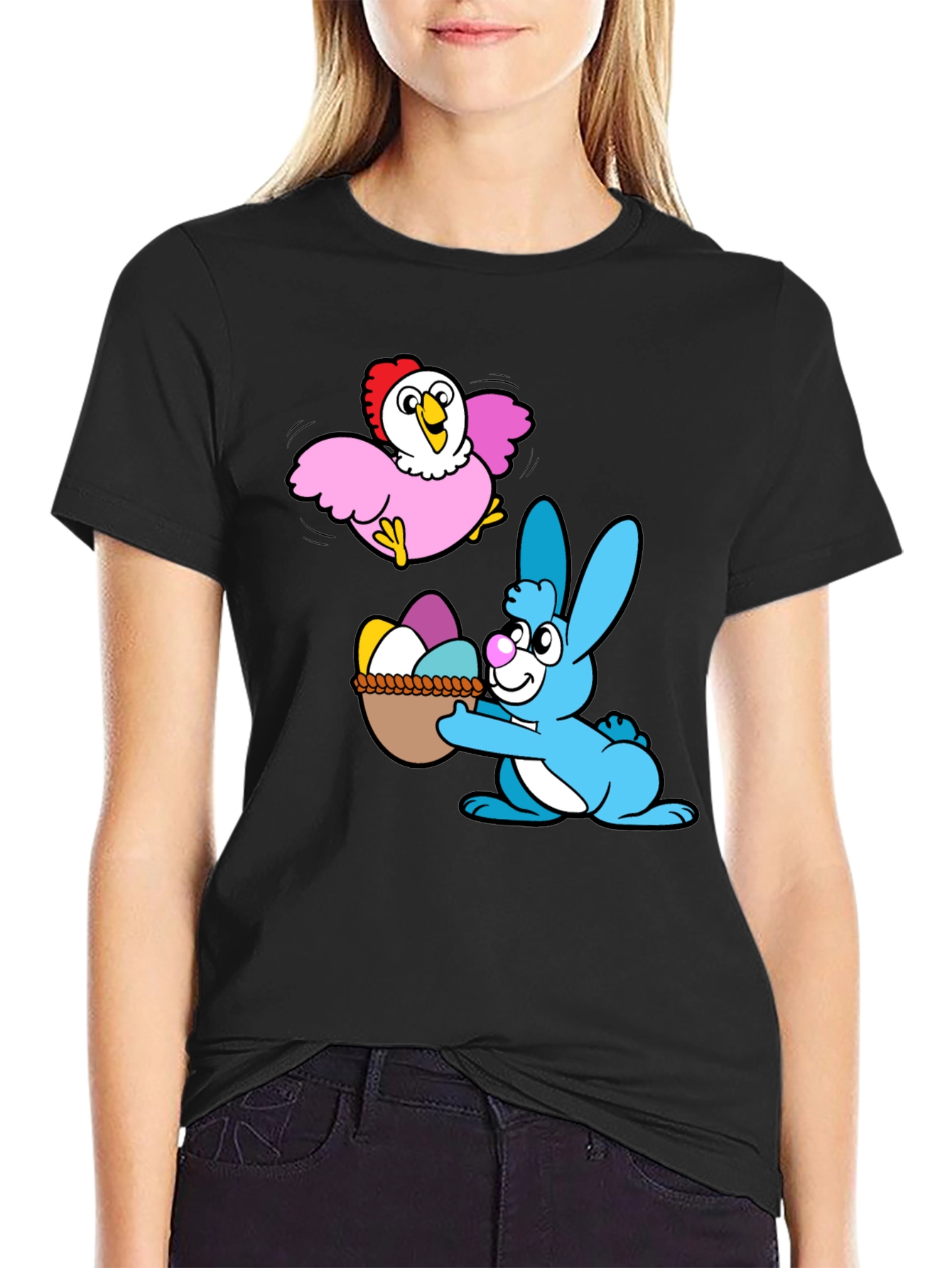 Easter Bunny & Chicken Graphic Tee