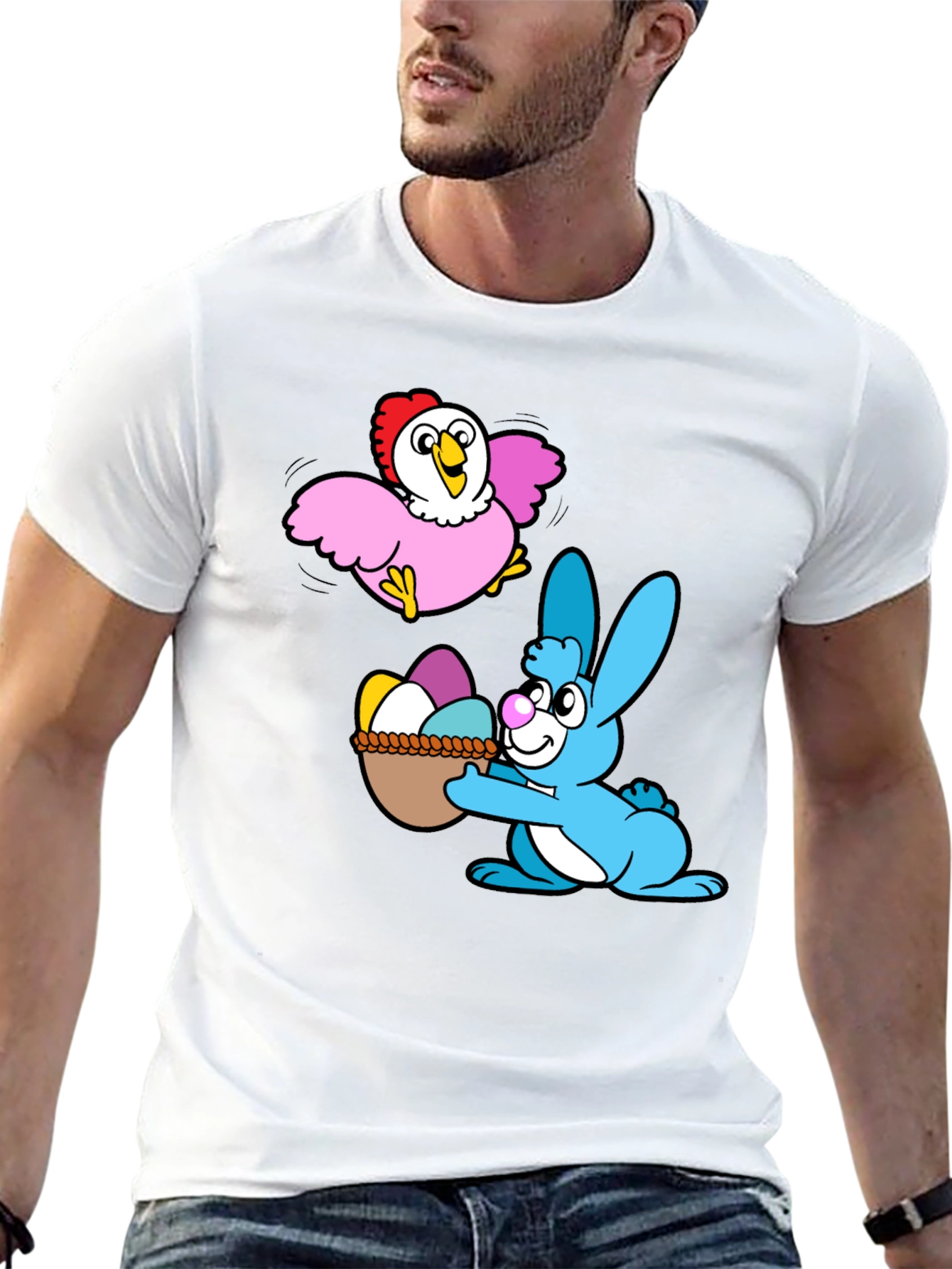 Easter Bunny & Chicken Graphic Tee