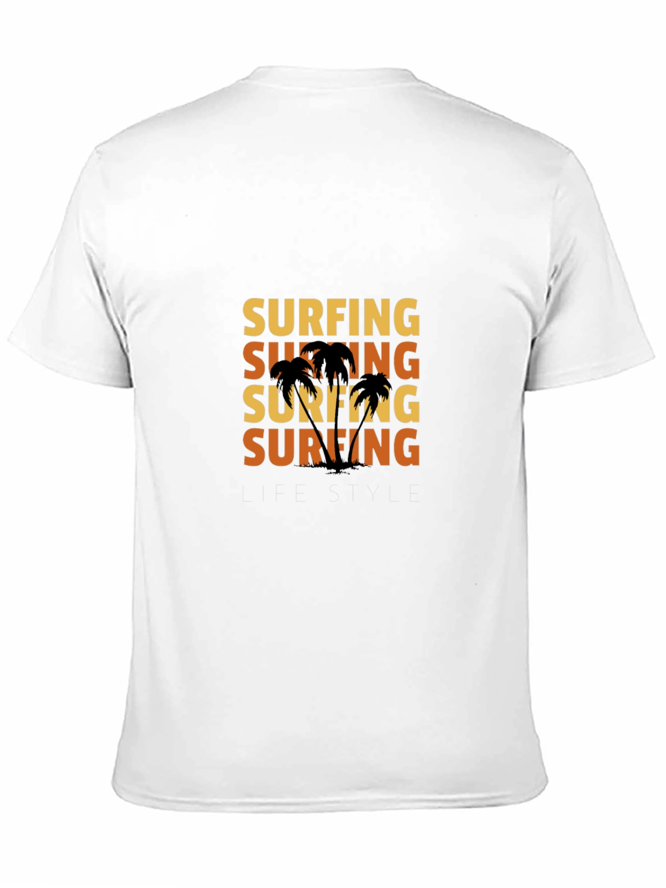 Surfing Lifestyle Graphic T-Shirt - Black
