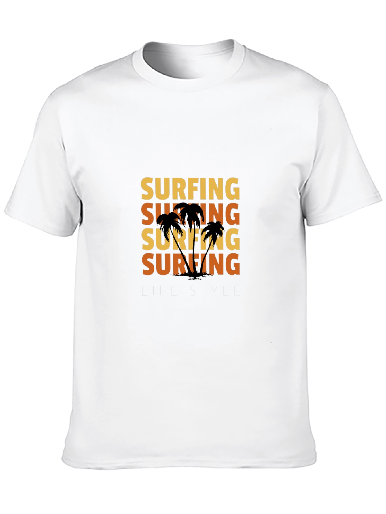 Surfing Lifestyle Graphic T-Shirt - Black