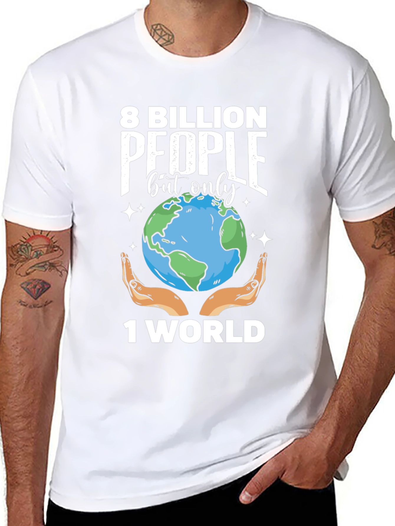 8 Billion People 1 World Graphic Tee