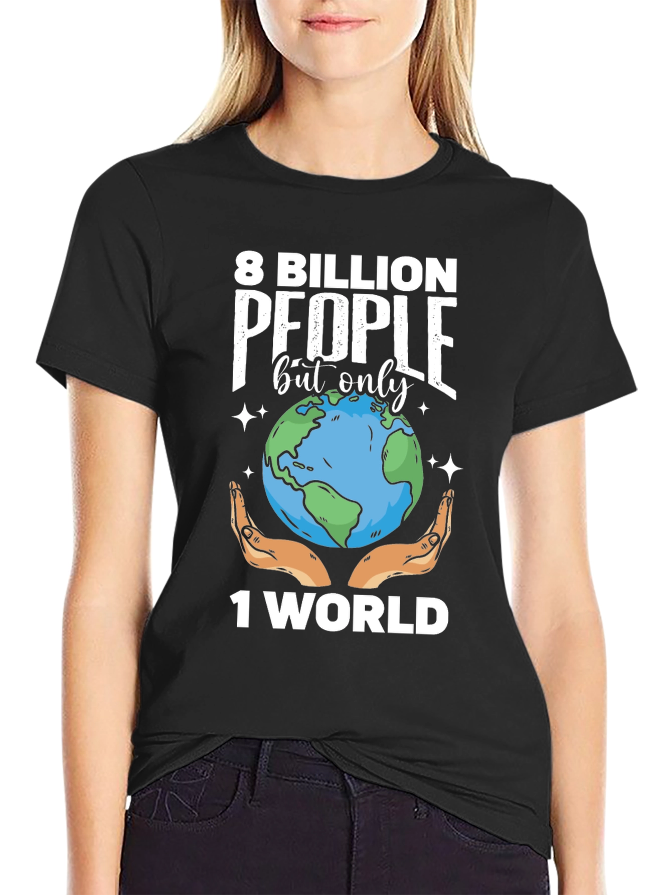 8 Billion People 1 World Graphic Tee