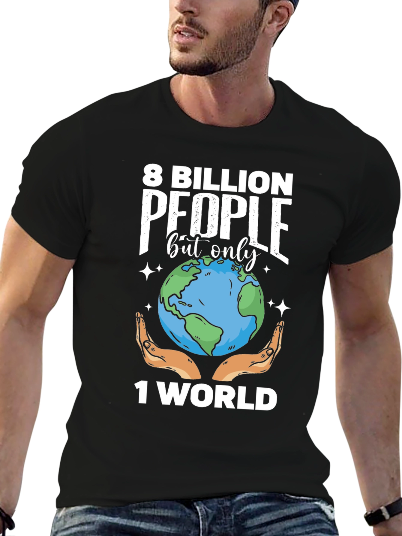8 Billion People 1 World Graphic Tee