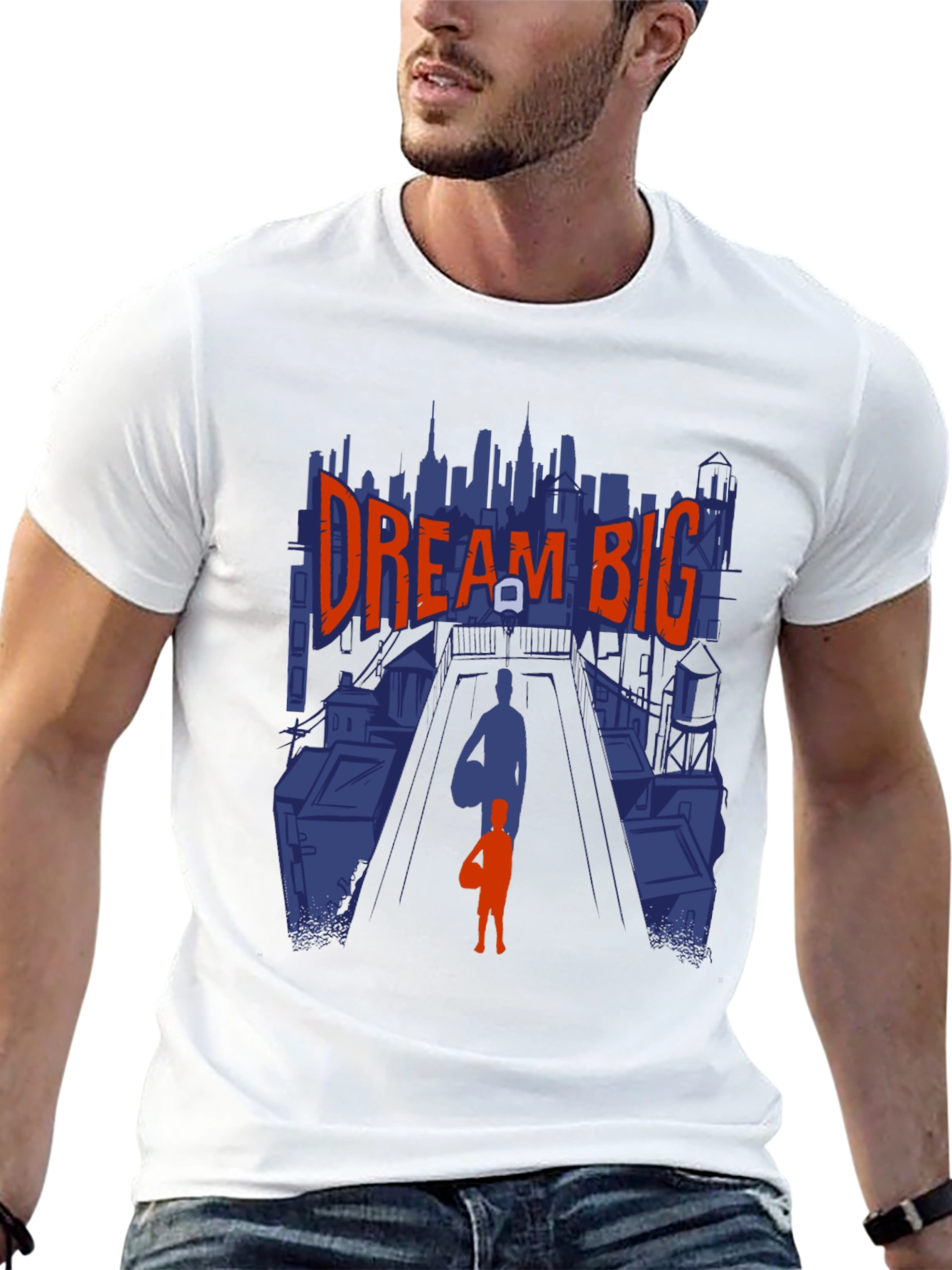 Dream Big Graphic Tee - Inspiring Basketball Design