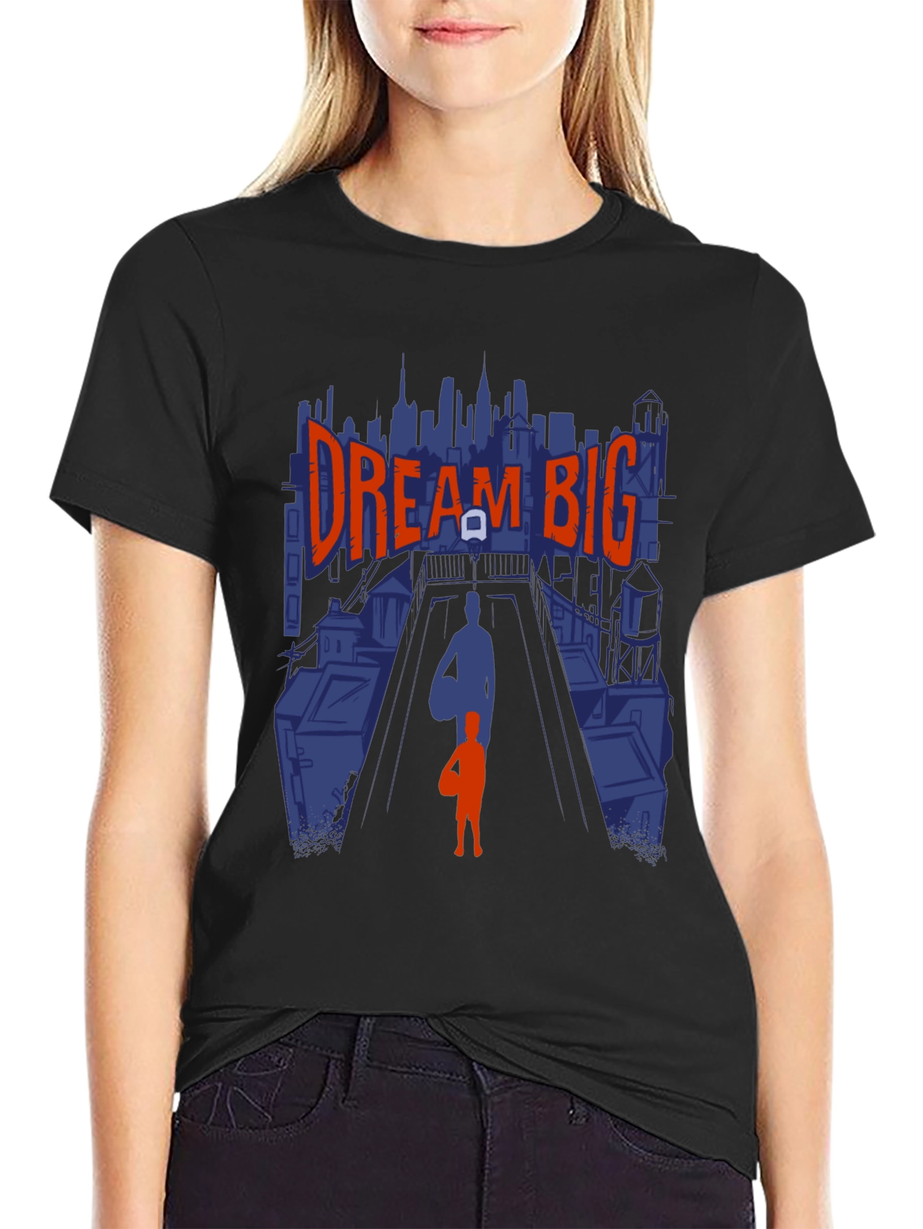 Dream Big Graphic Tee - Inspiring Basketball Design
