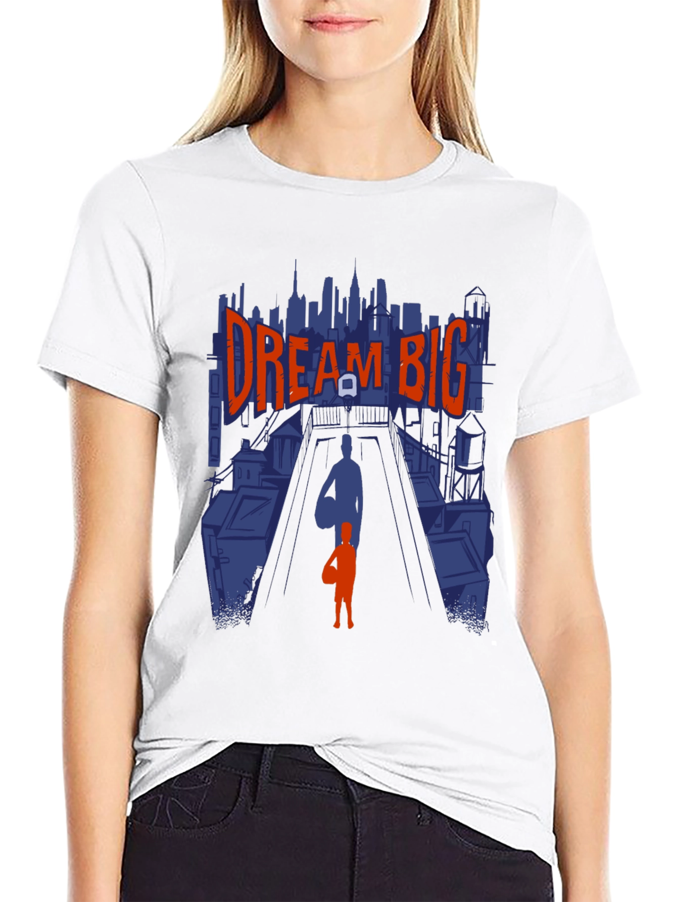 Dream Big Graphic Tee - Inspiring Basketball Design