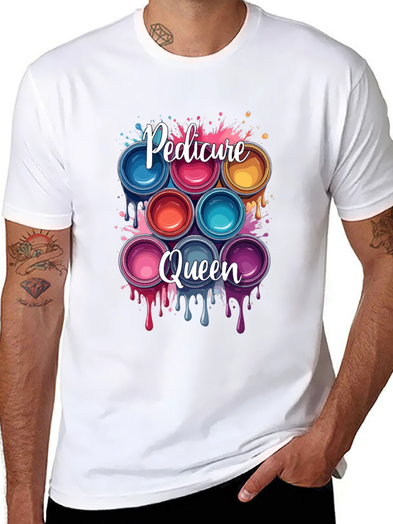 Pedicure Queen T-Shirt - Nail Polish Design