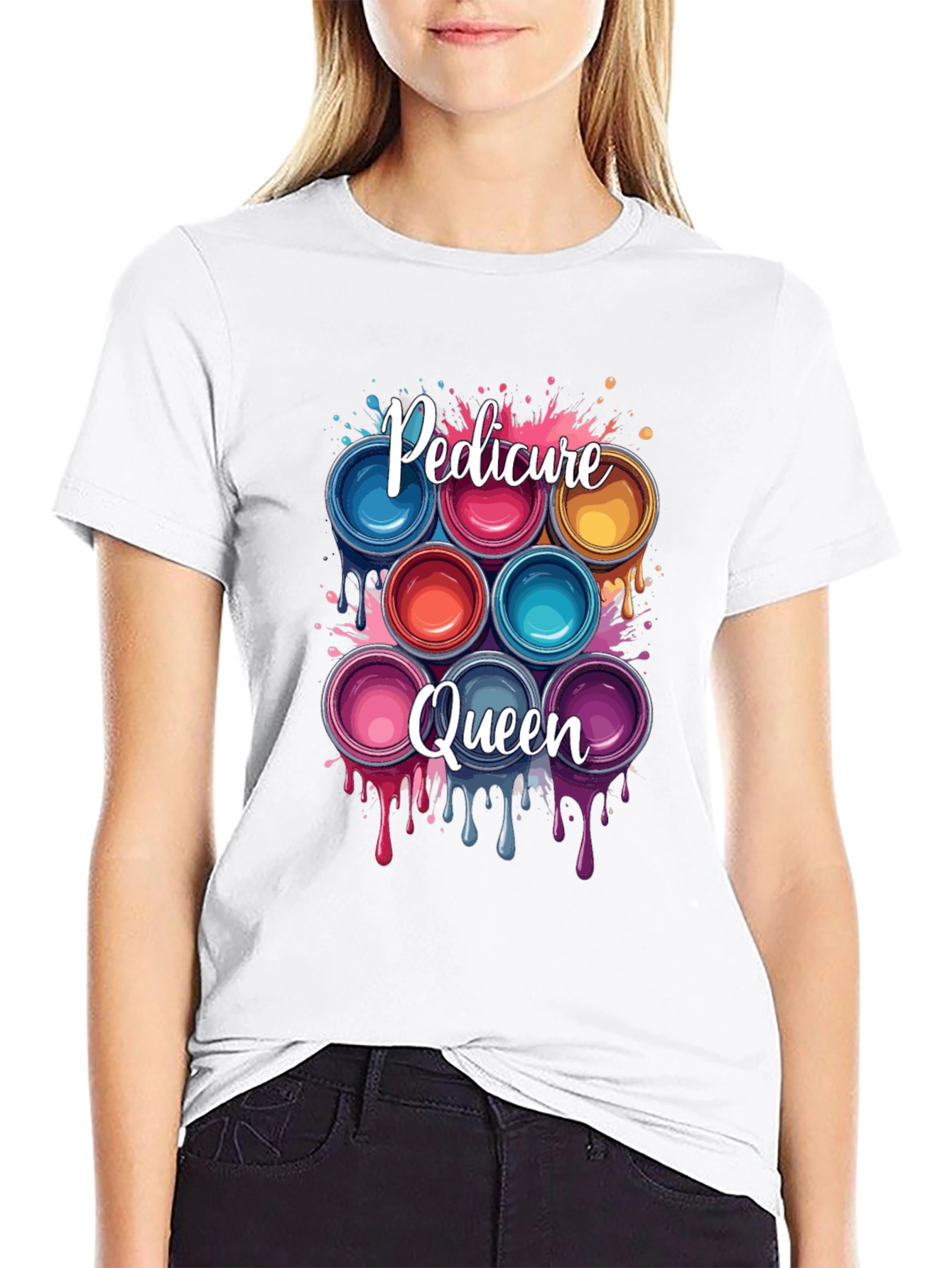 Pedicure Queen T-Shirt - Nail Polish Design