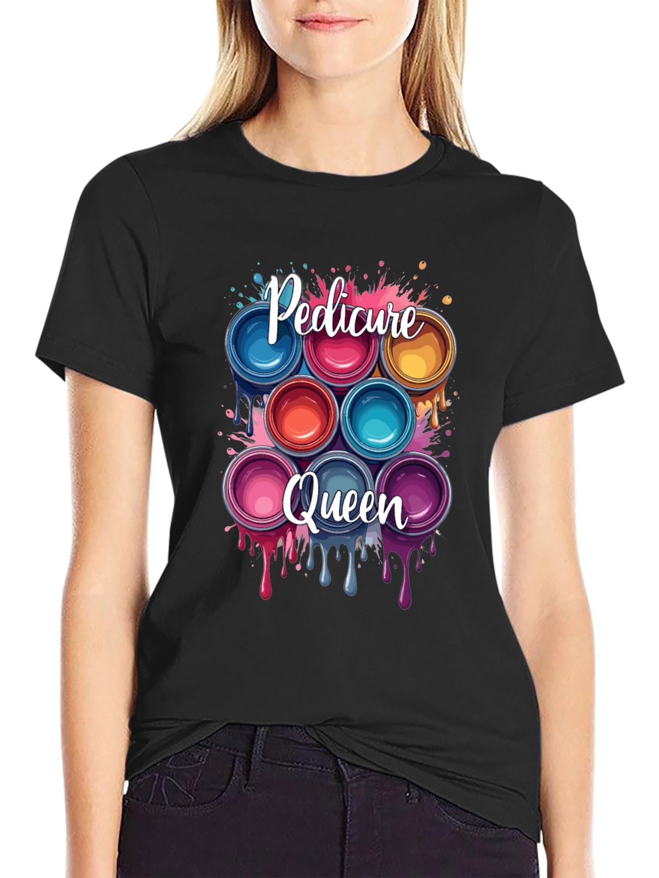 Pedicure Queen T-Shirt - Nail Polish Design