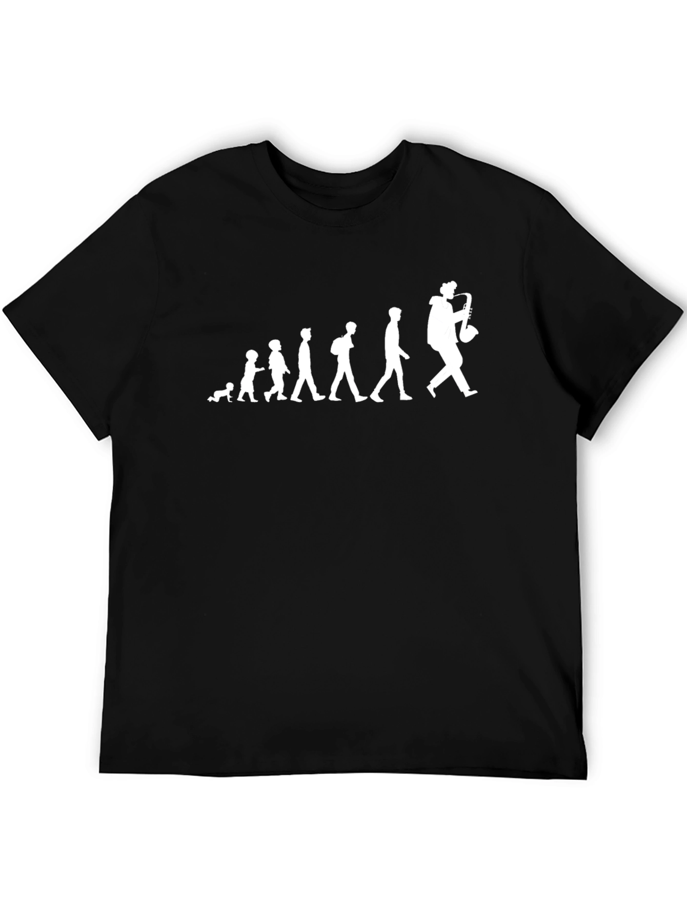 Saxophone Player Evolution T-Shirt - Black