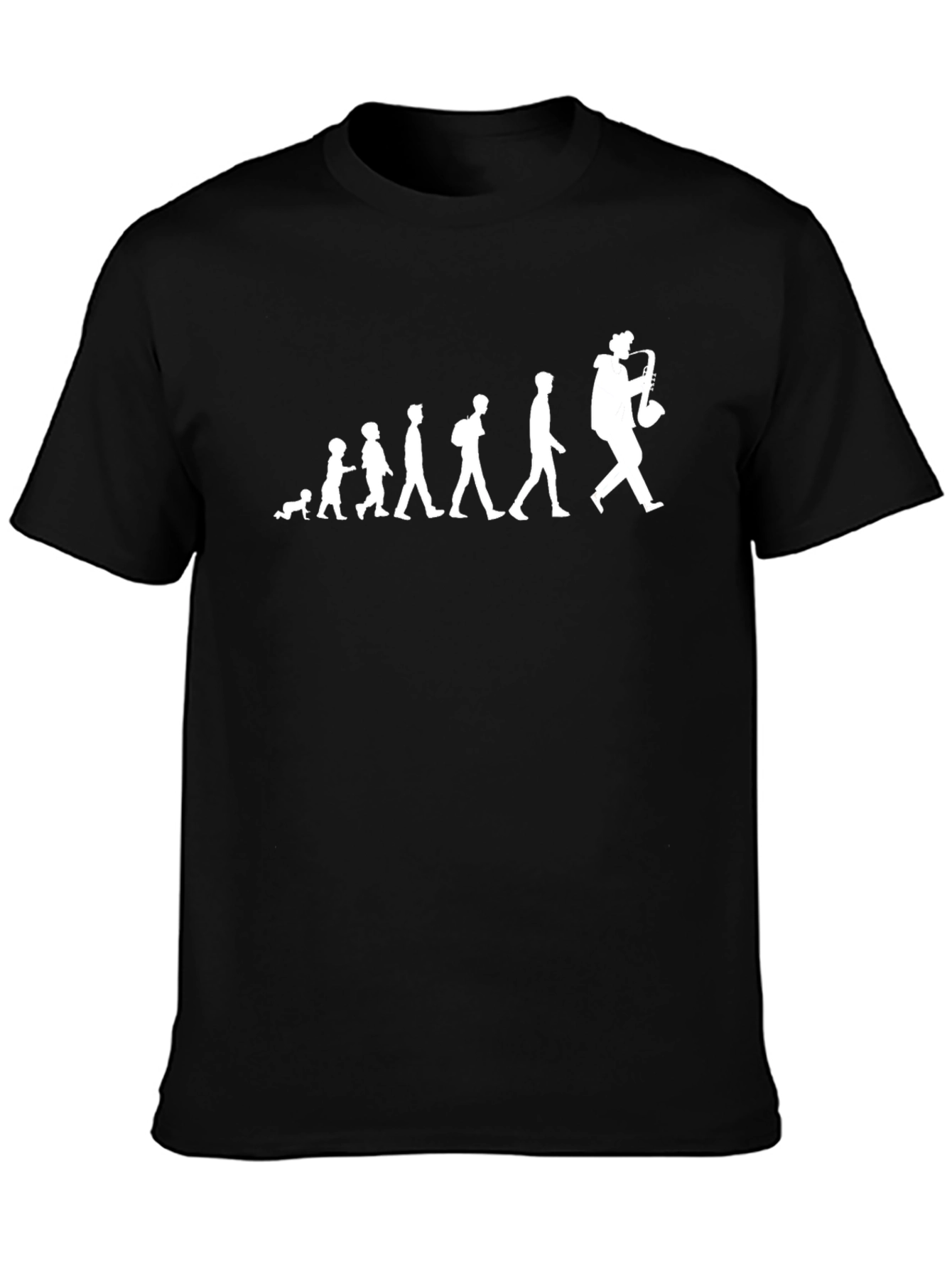 Saxophone Player Evolution T-Shirt - Black