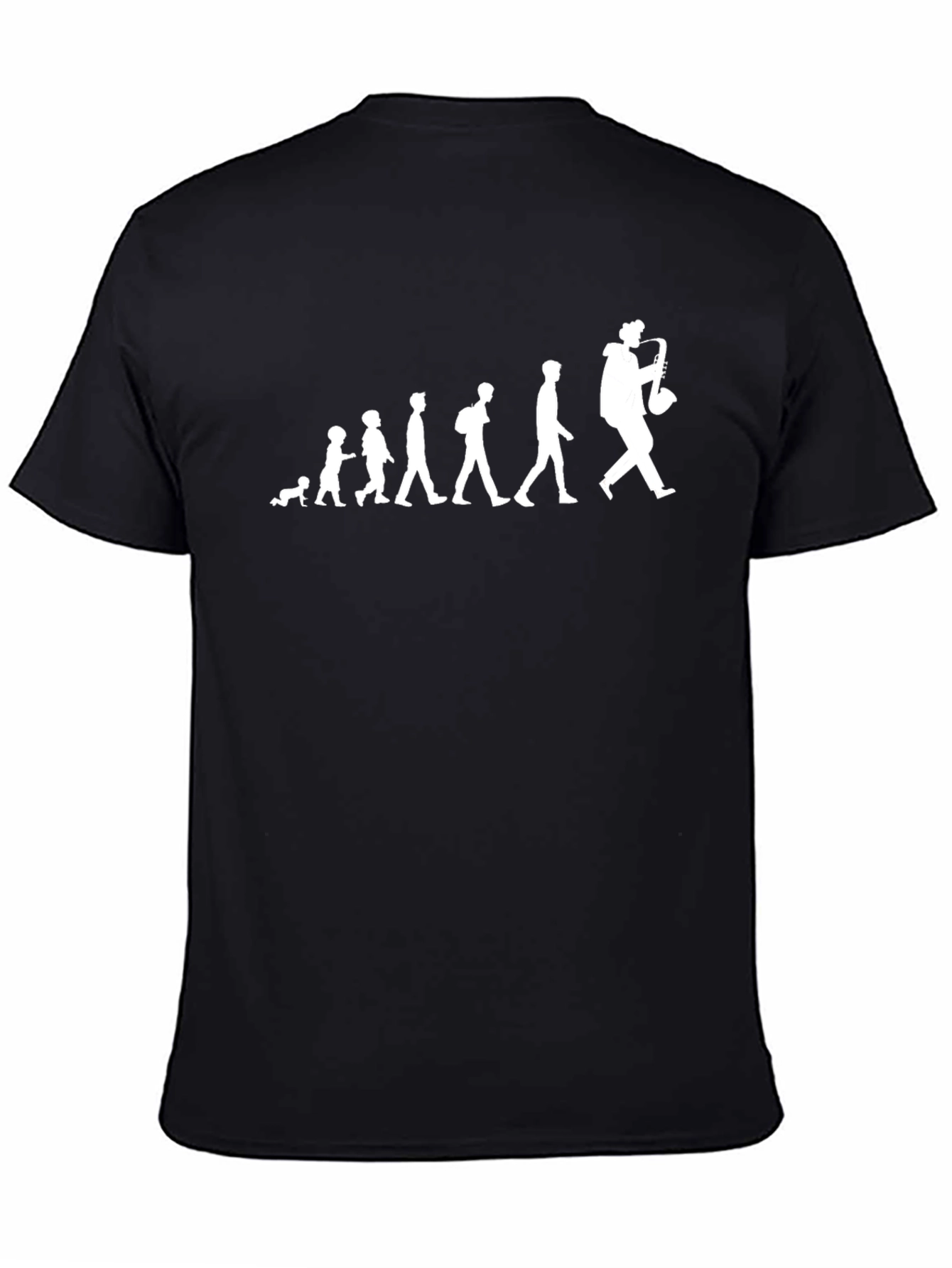 Saxophone Player Evolution T-Shirt - Black