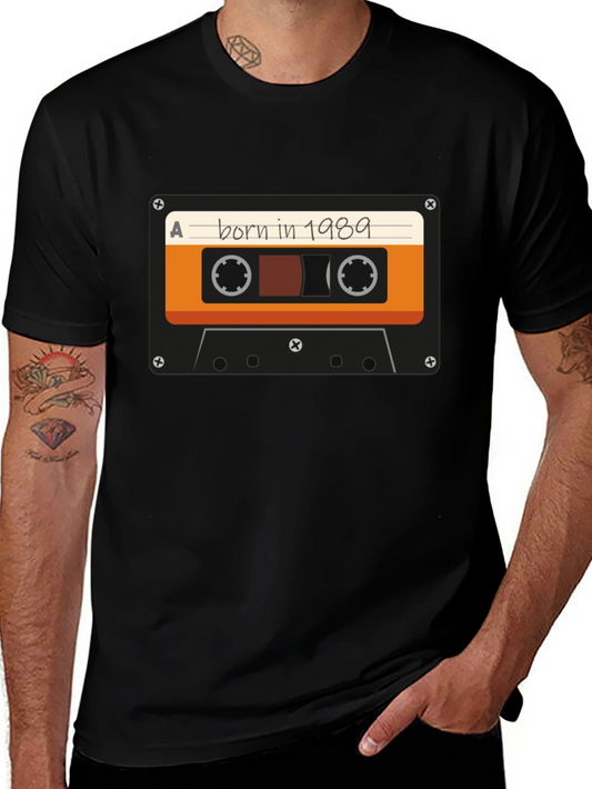 Born in 1989 Cassette Tape Graphic T-Shirt