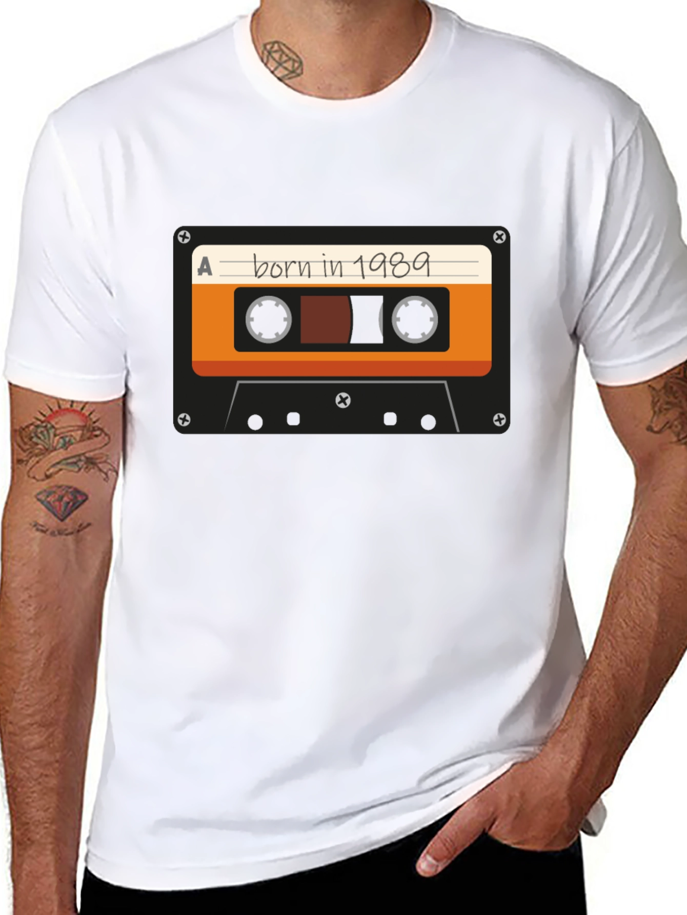 Born in 1989 Cassette Tape Graphic T-Shirt
