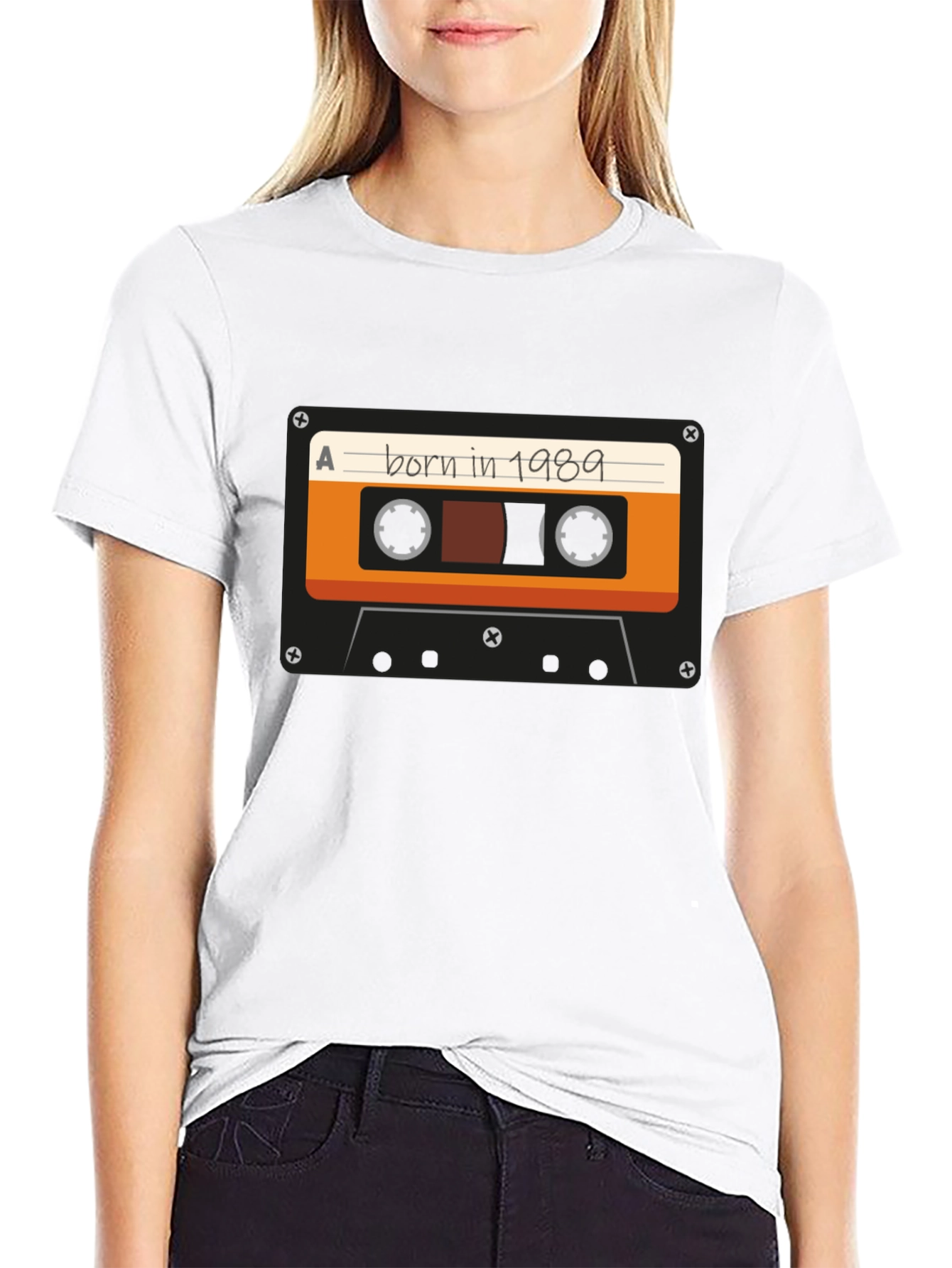Born in 1989 Cassette Tape Graphic T-Shirt