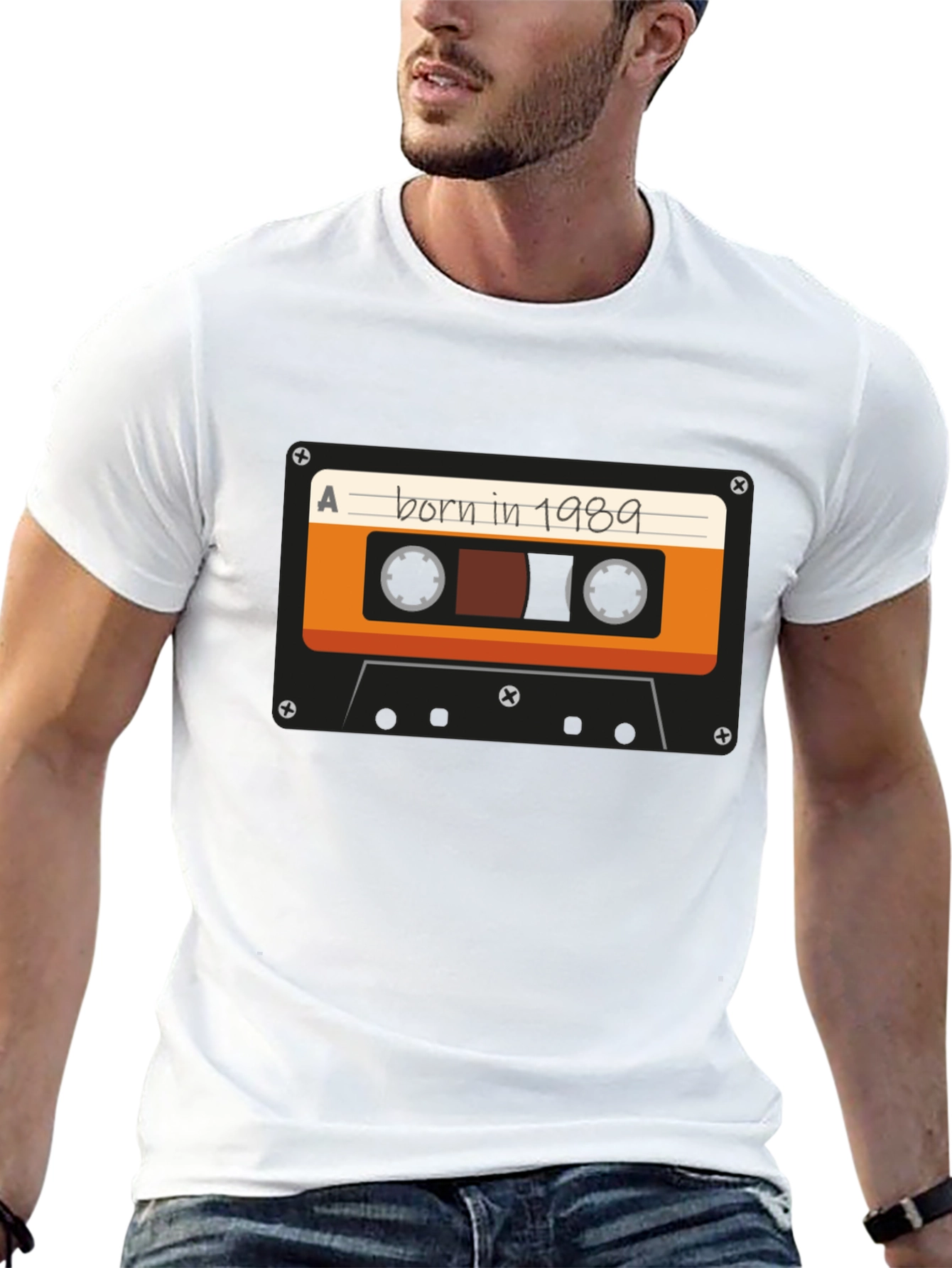 Born in 1989 Cassette Tape Graphic T-Shirt