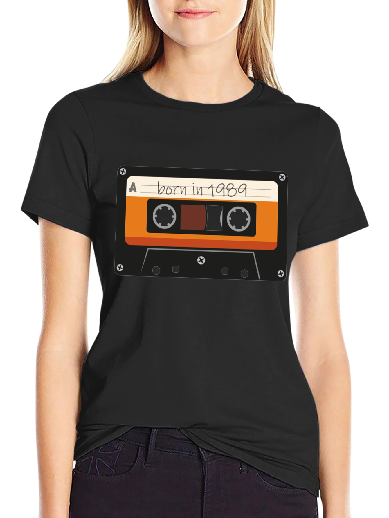 Born in 1989 Cassette Tape Graphic T-Shirt