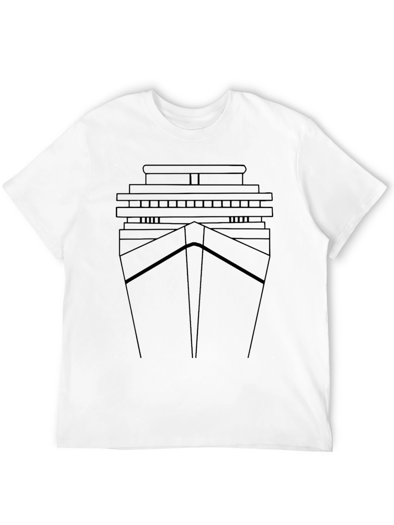 Nautical Cruise Ship T-Shirt - Black