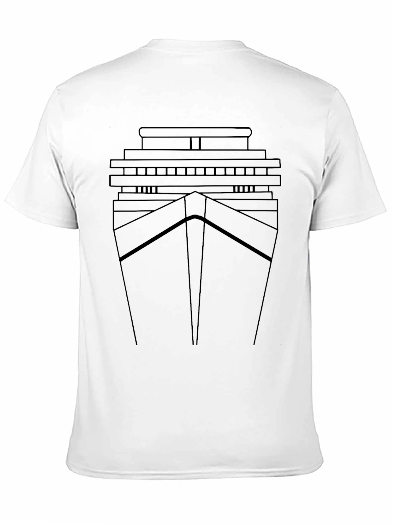 Nautical Cruise Ship T-Shirt - Black