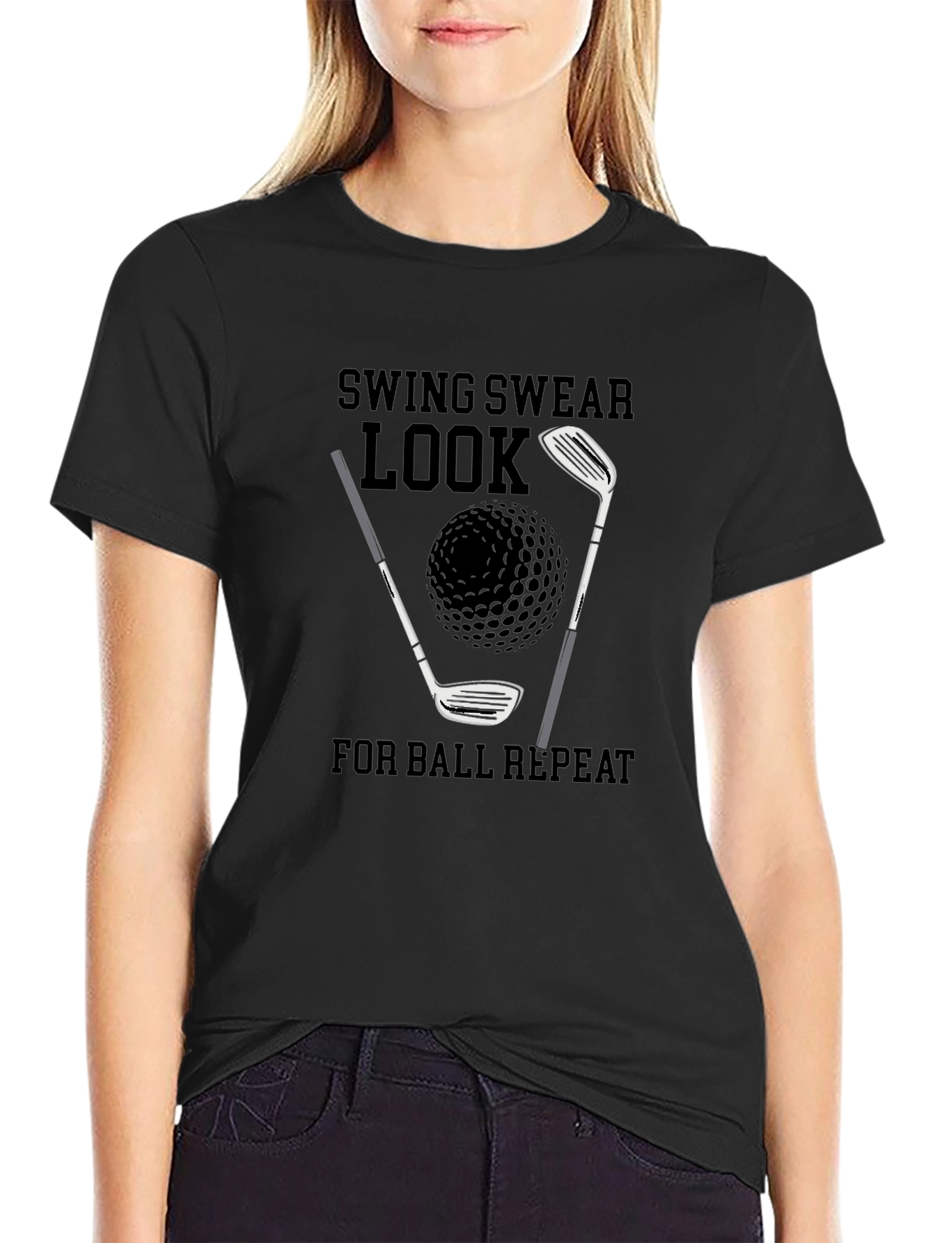 Golf T-Shirt: Swing Swear Look Repeat