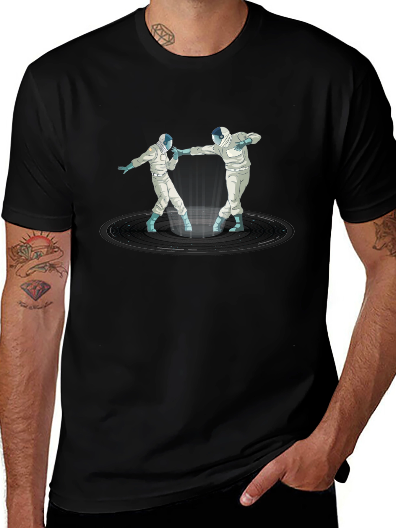 Astronaut Dance Black T-Shirt