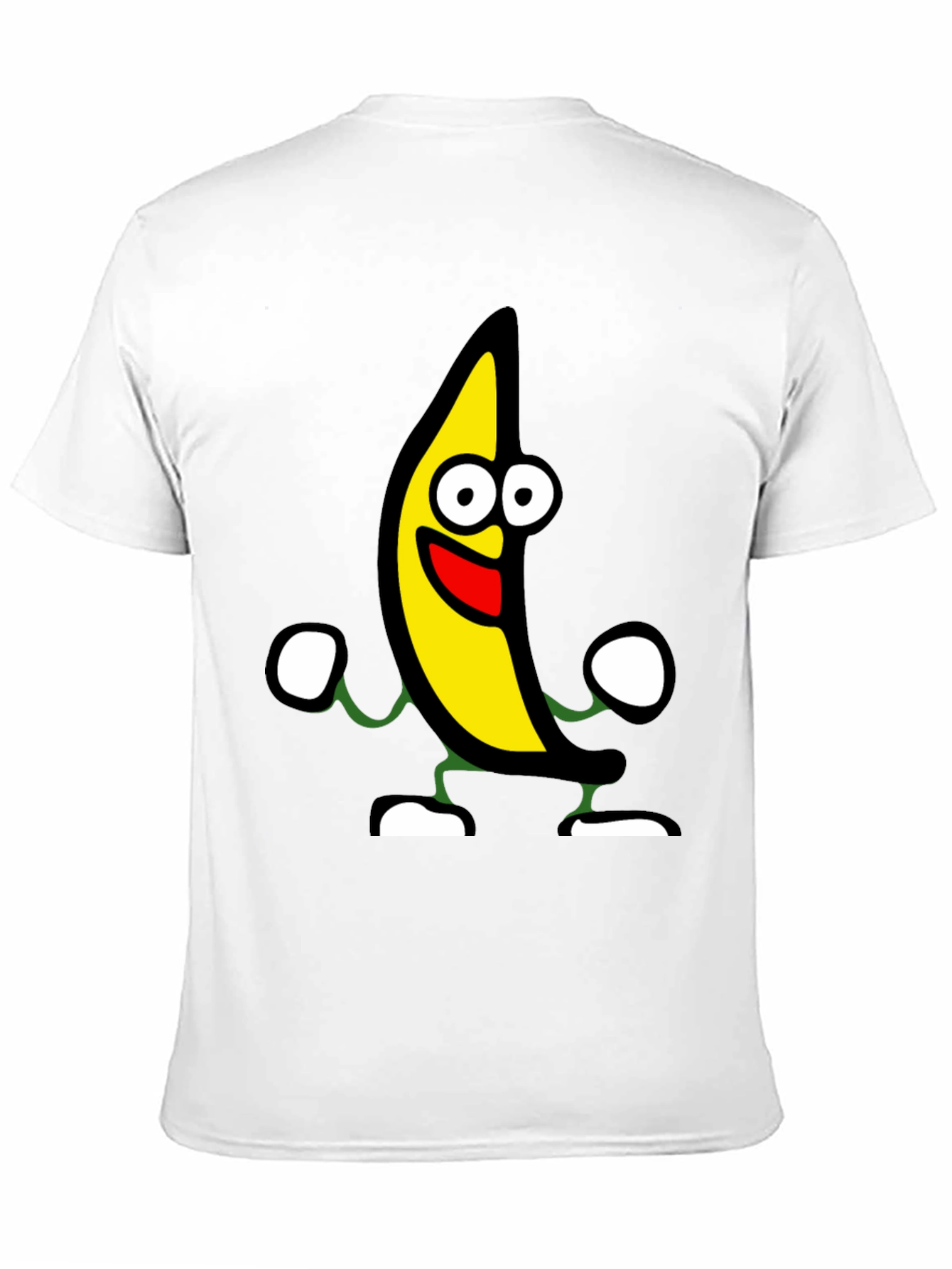 Funny Banana Cartoon Graphic Black T-Shirt