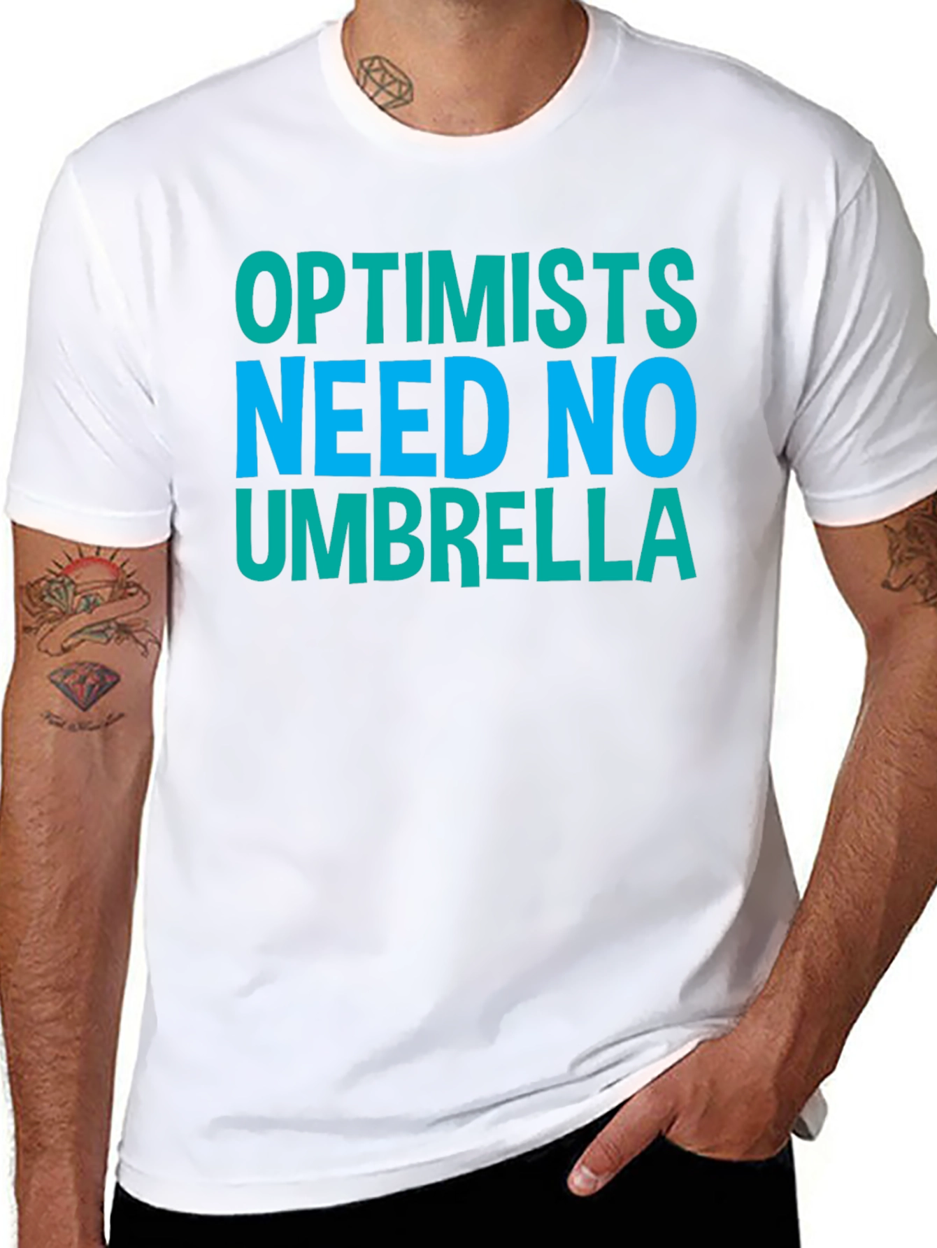 Optimists Need No Umbrella - Graphic T-Shirt