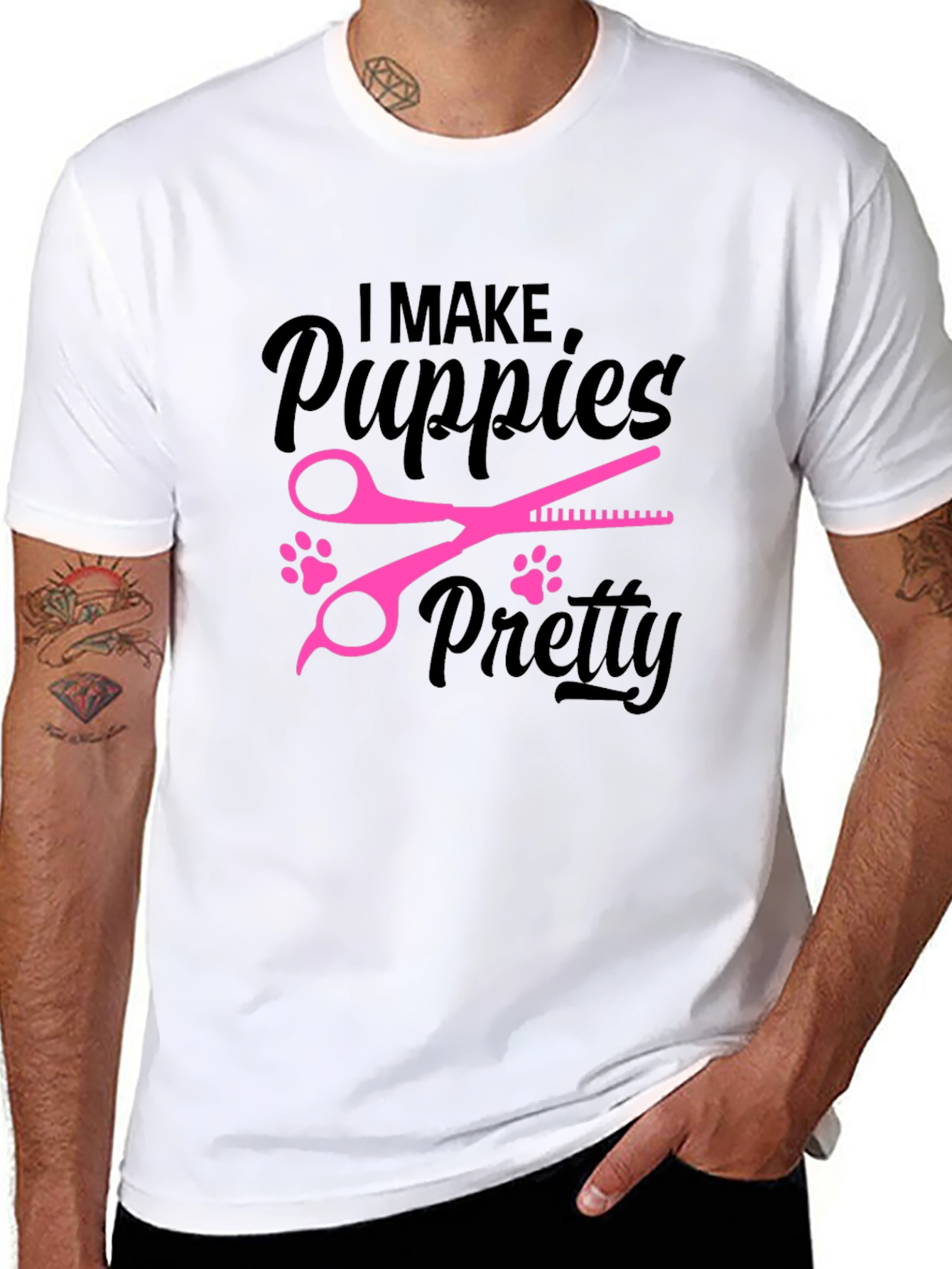 Puppy Groomer T-Shirt - I Make Puppies Pretty