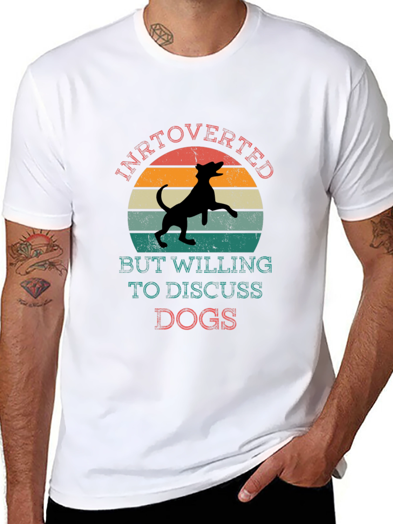 Introverted Dog Lover Tee - Discuss Dogs T-Shirt