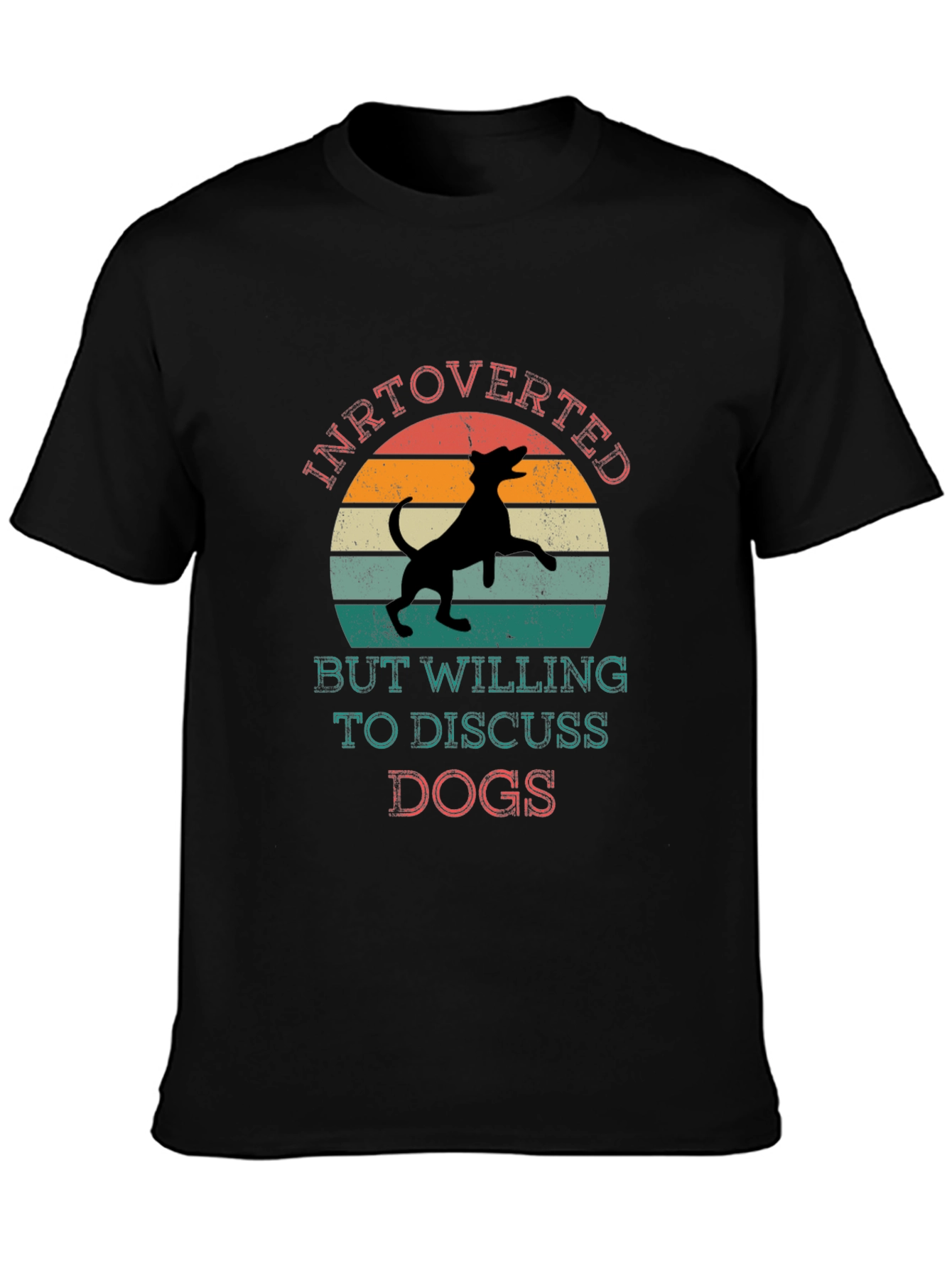 Introverted Dog Lover Tee - Discuss Dogs T-Shirt