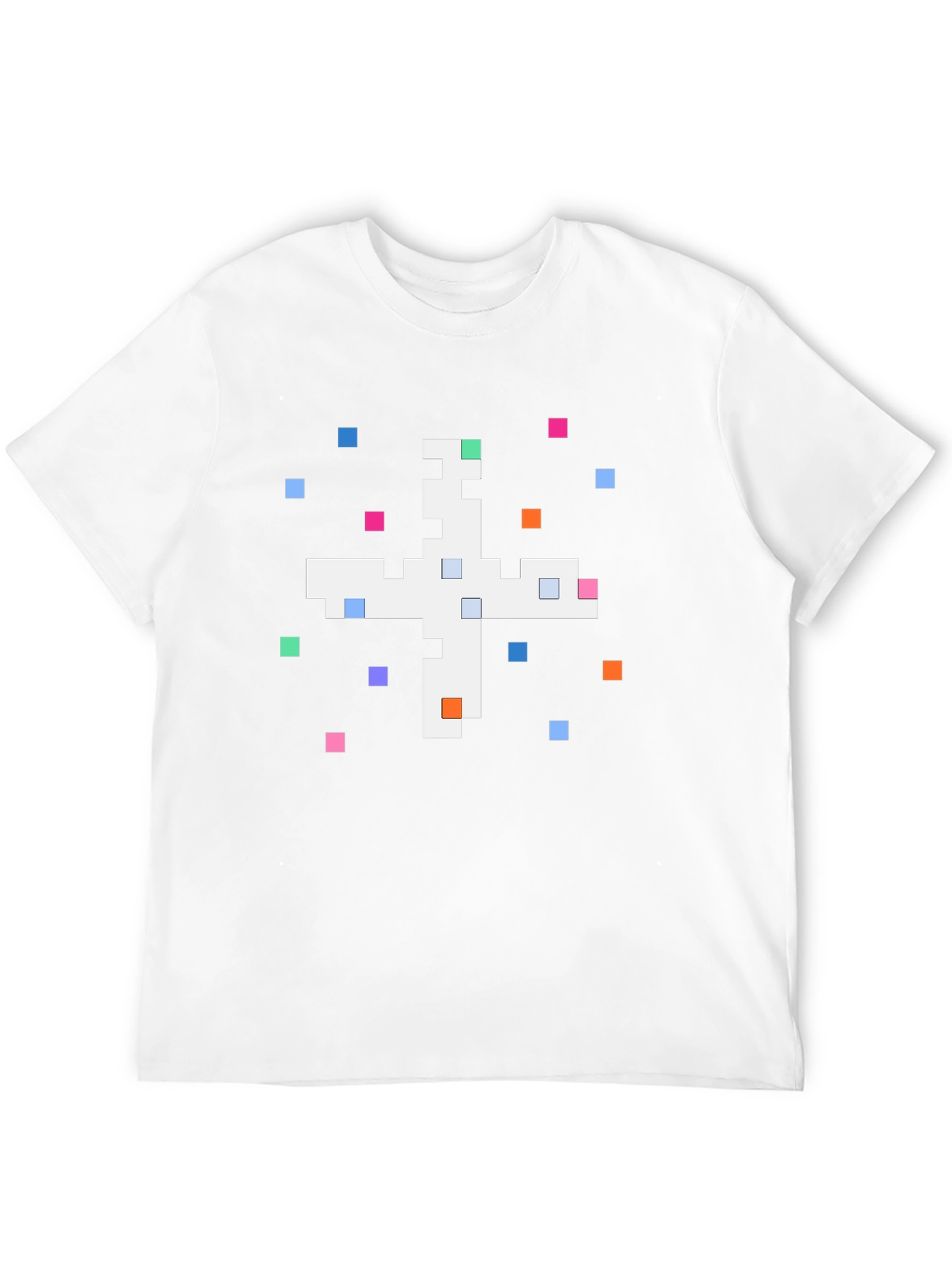 Pixel Art Graphic Tee - Black Cotton Shirt