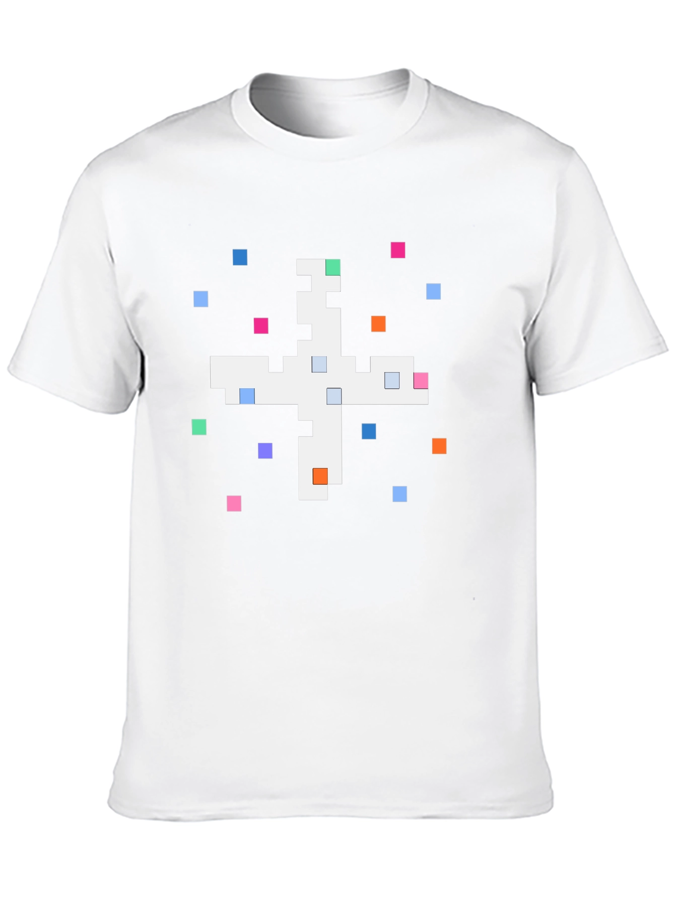 Pixel Art Graphic Tee - Black Cotton Shirt