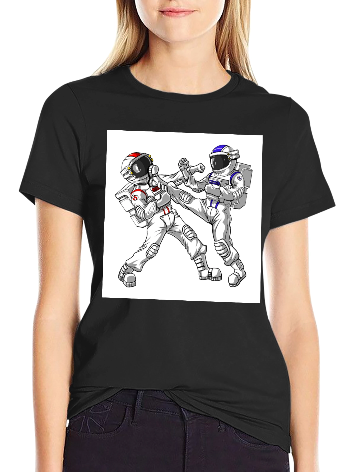 Astronaut Martial Arts Graphic T-Shirt