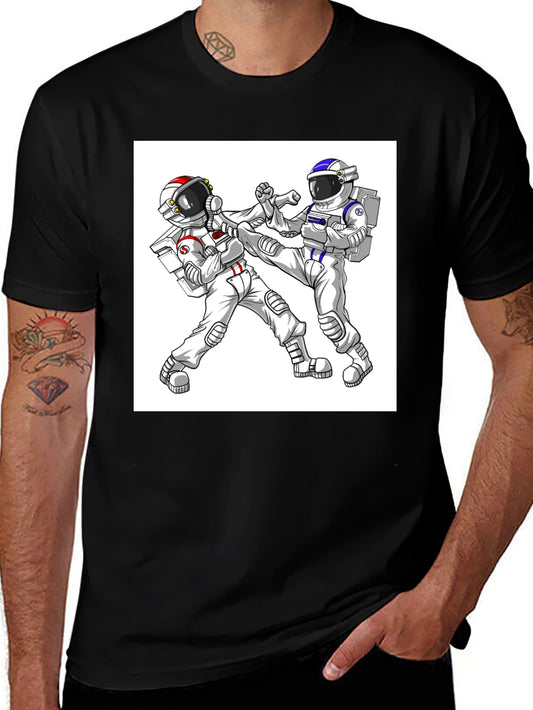 Astronaut Martial Arts Graphic T-Shirt