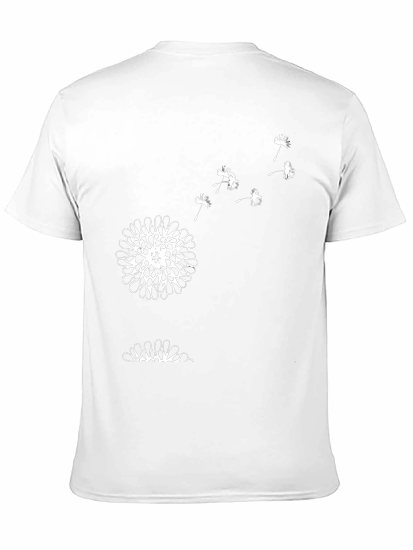 Mens Black Dandelion Graphic Tee